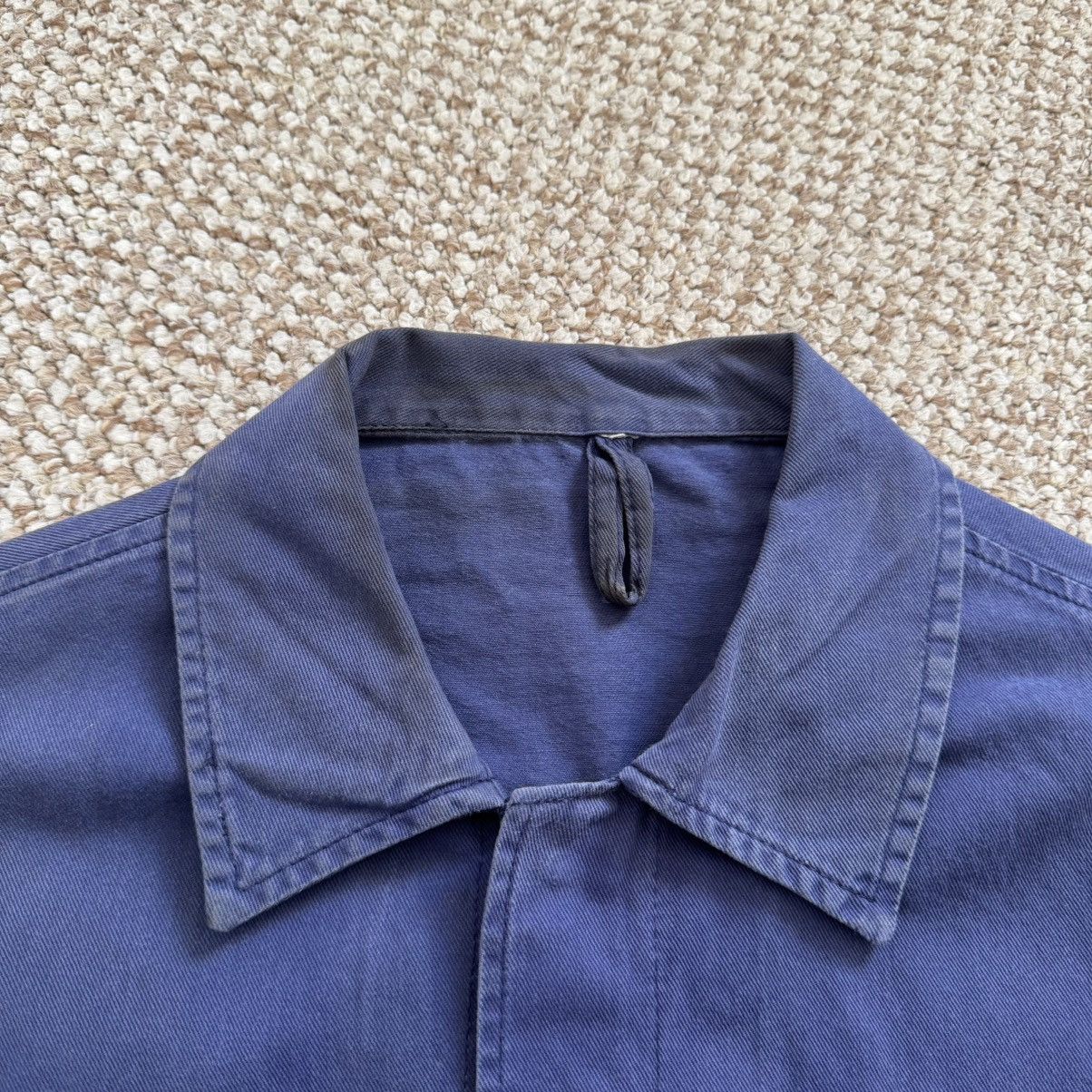Le Laboureur Distressed blue cotton works french chore sanfor jacket Size US M / EU 48-50 / 2 - 2 Thumbnail