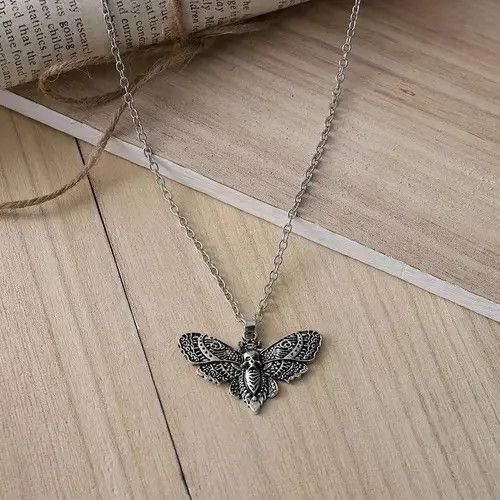 Jewelry Death Moth Pendant Necklace Size ONE SIZE - 2 Thumbnail
