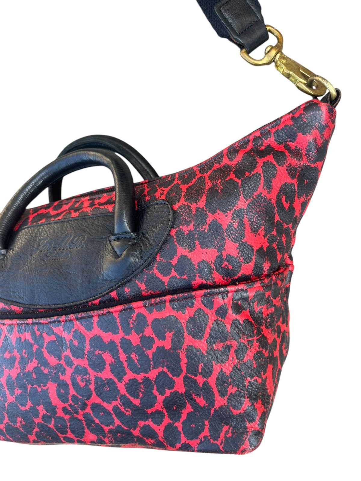 Jas MB Jas - M.B. London Patina Leather Camouflage 2 Way Bag Size ONE SIZE - 9 Thumbnail