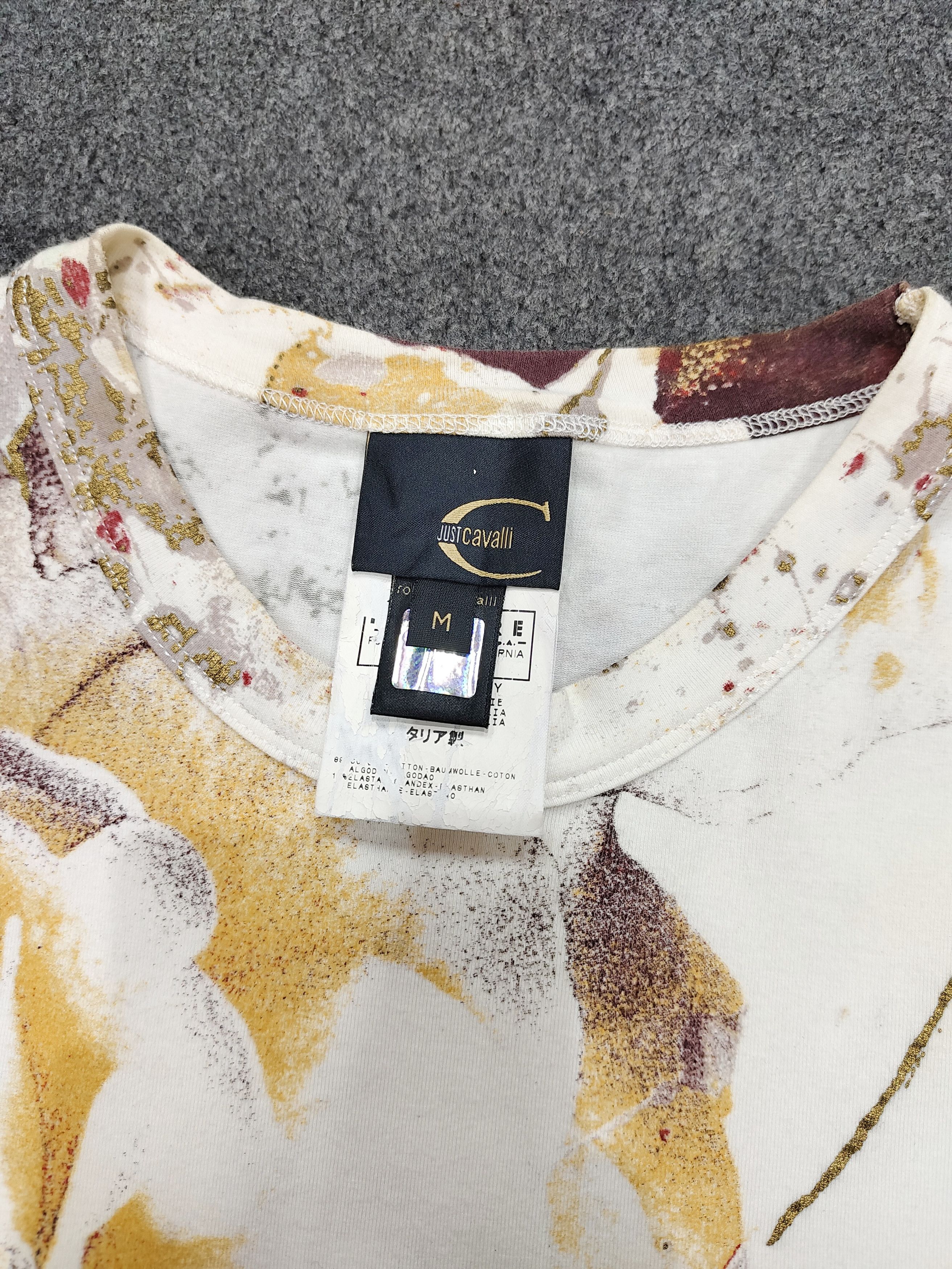 Just Cavalli 2000s Just Cavalli❤️‍🔥Absract Roses Splash Art Grunge Tee Size US M / EU 48-50 / 2 - 6 Thumbnail