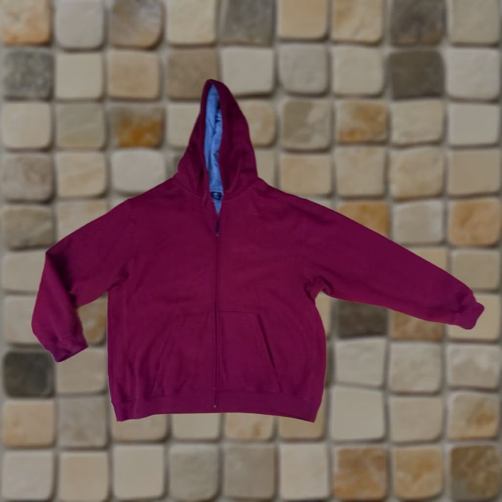 Starter 2XL Full Zip Blank Reddish Starter Hooded Light Warm-Up Jacket - Unisex Adult Size US XXL / EU 58 / 5 - 1 Thumbnail