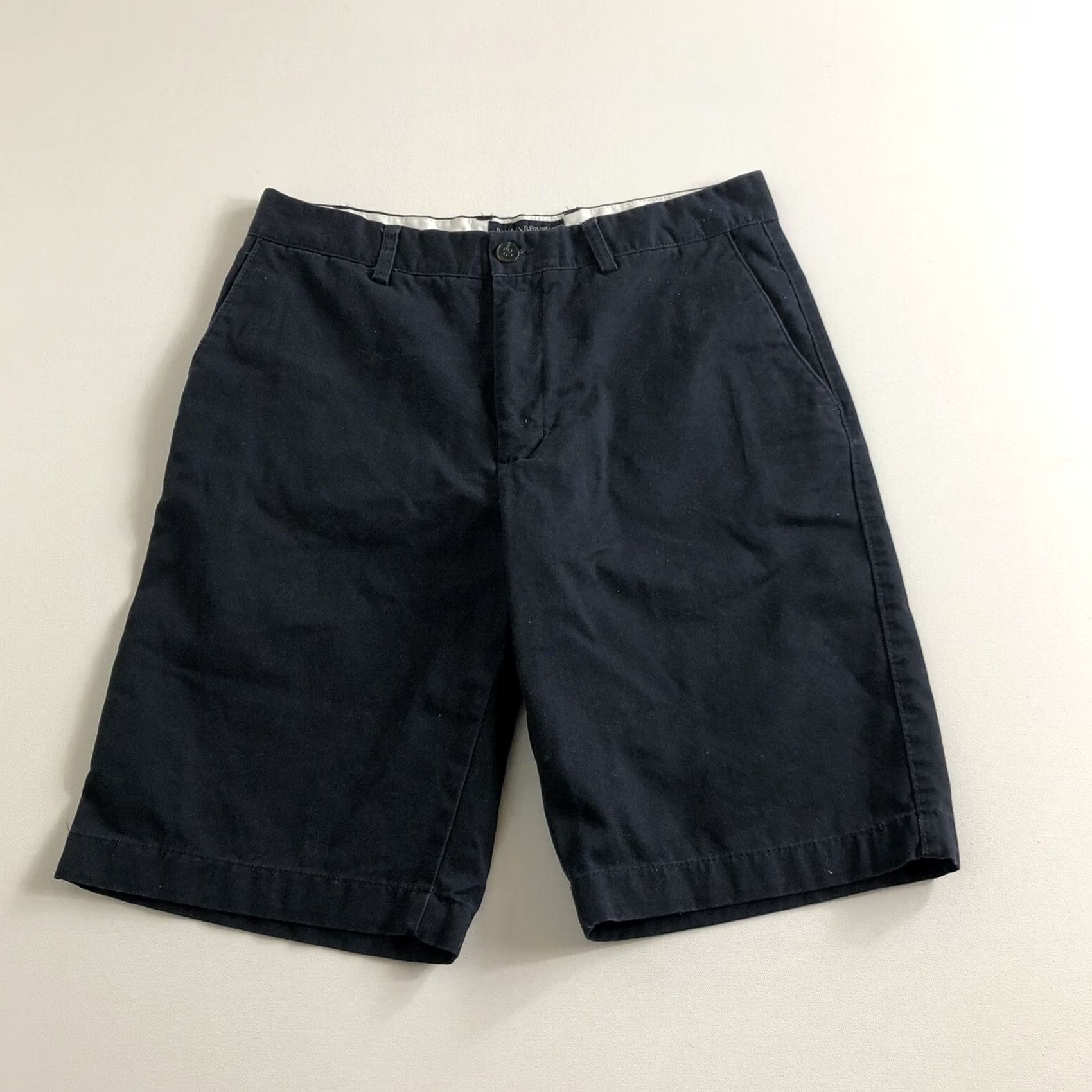 Banana Republic Banana Republic Chino Shorts 31 Navy Blue Cotton Pockets Men's Size US 31 - 2 Thumbnail