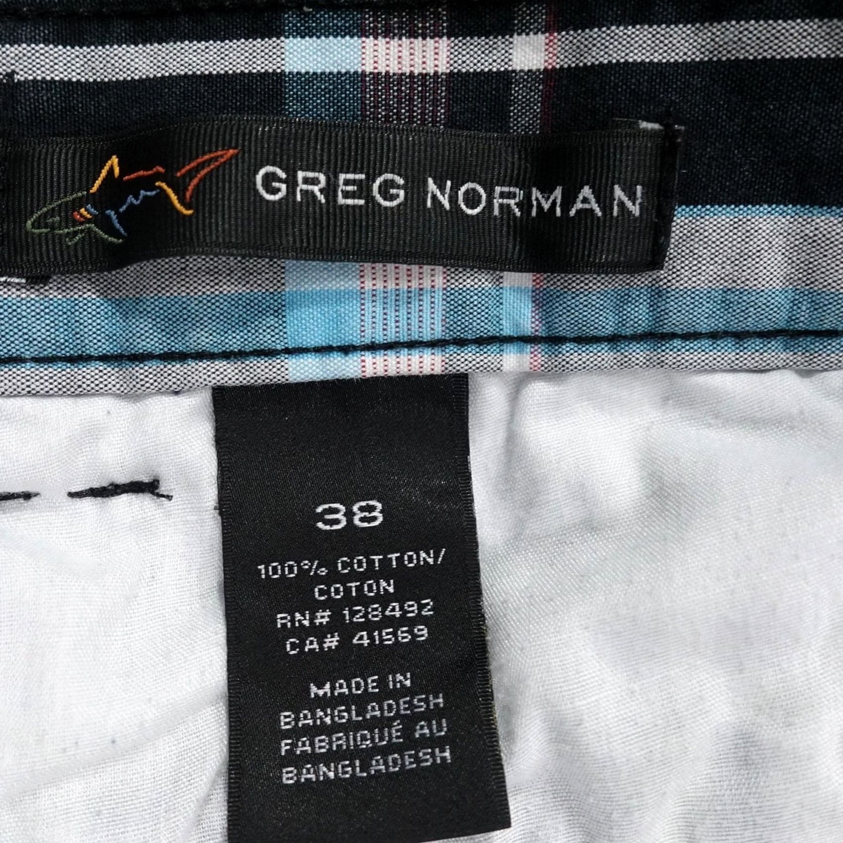Vintage Greg Norman Shorts Mens 38 Black Plaid Cotton Bermuda Pockets Front 9 Inseam Size US 38 / EU 54 - 5 Thumbnail