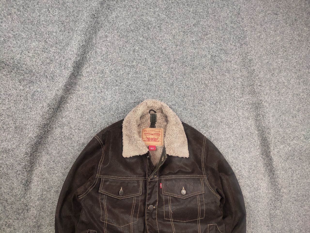 Levi's Vintage 90's Levi's Faux Suede Leather Trucker Jacket USA Size US S / EU 44-46 / 1 - 1 Thumbnail