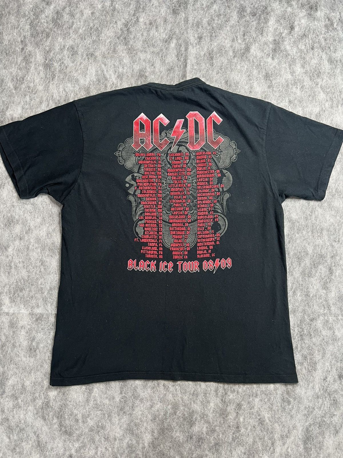 AC/DC AC/DC VINTAGE ROCK TOUR 2009 EMO PUNK ROCK MENS SHIRT Size US XL / EU 56 / 4 - 4 Thumbnail
