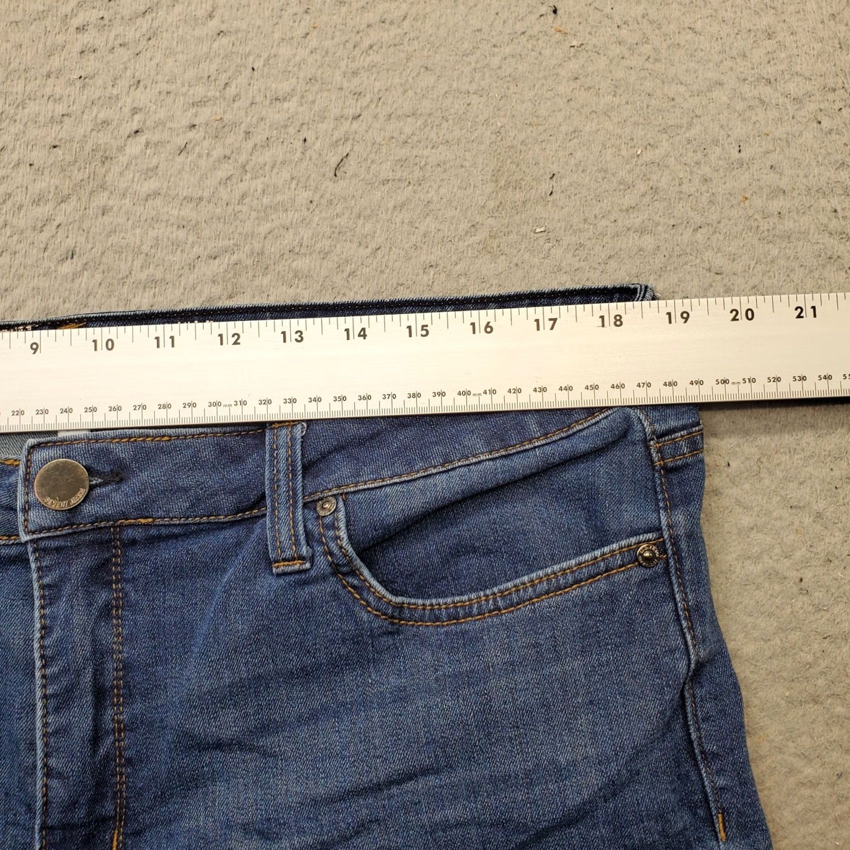 Vintage Seven7 Weekend Jeans Shorts Womens Size 14 Blue Denim Regular Fit Casual Outdoor Shirt Size 36" / US 14 / IT 50 - 5 Thumbnail