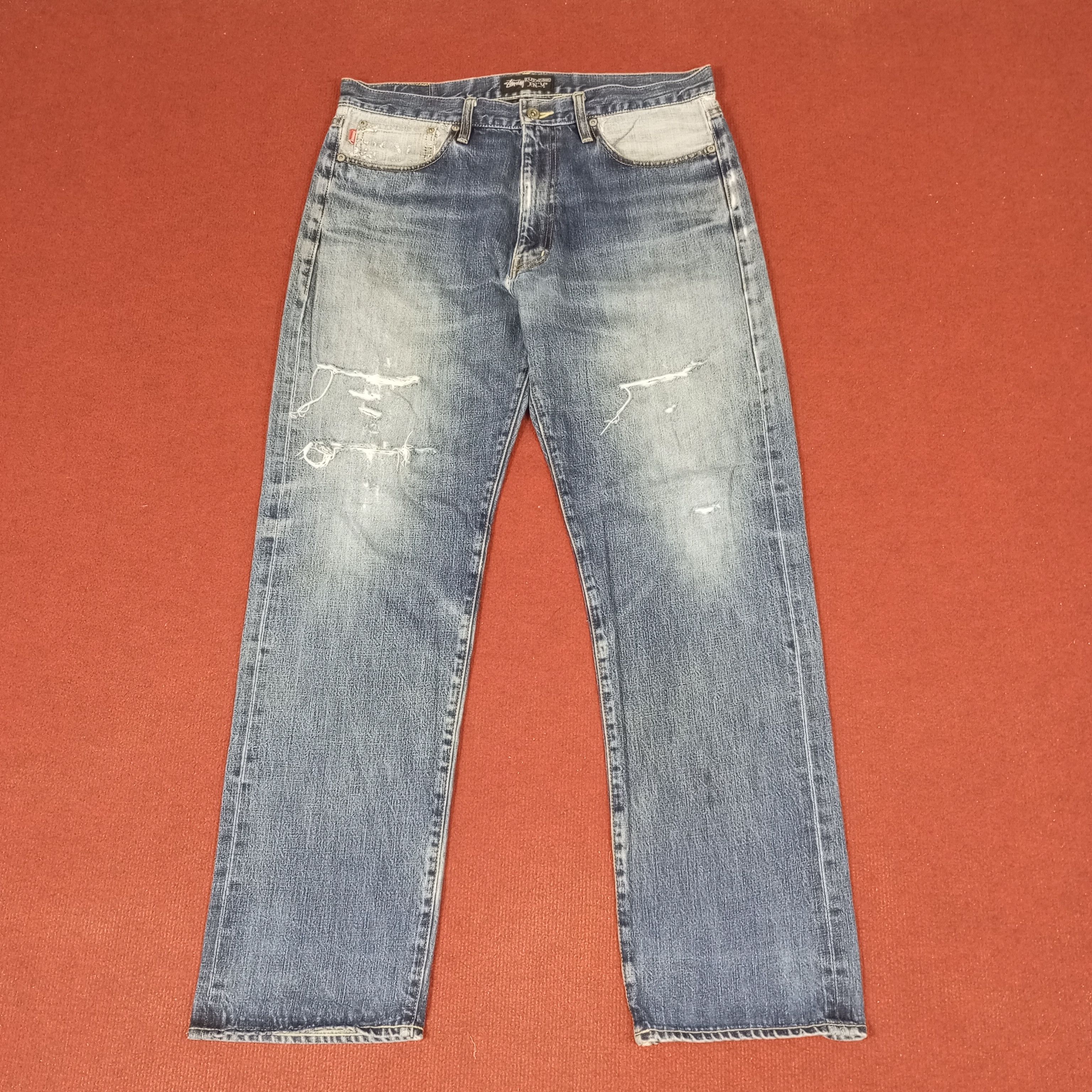 Stussy × Vintage Stussy Streetwear Skateboard Style Jeans Size US 35 - 4 Thumbnail
