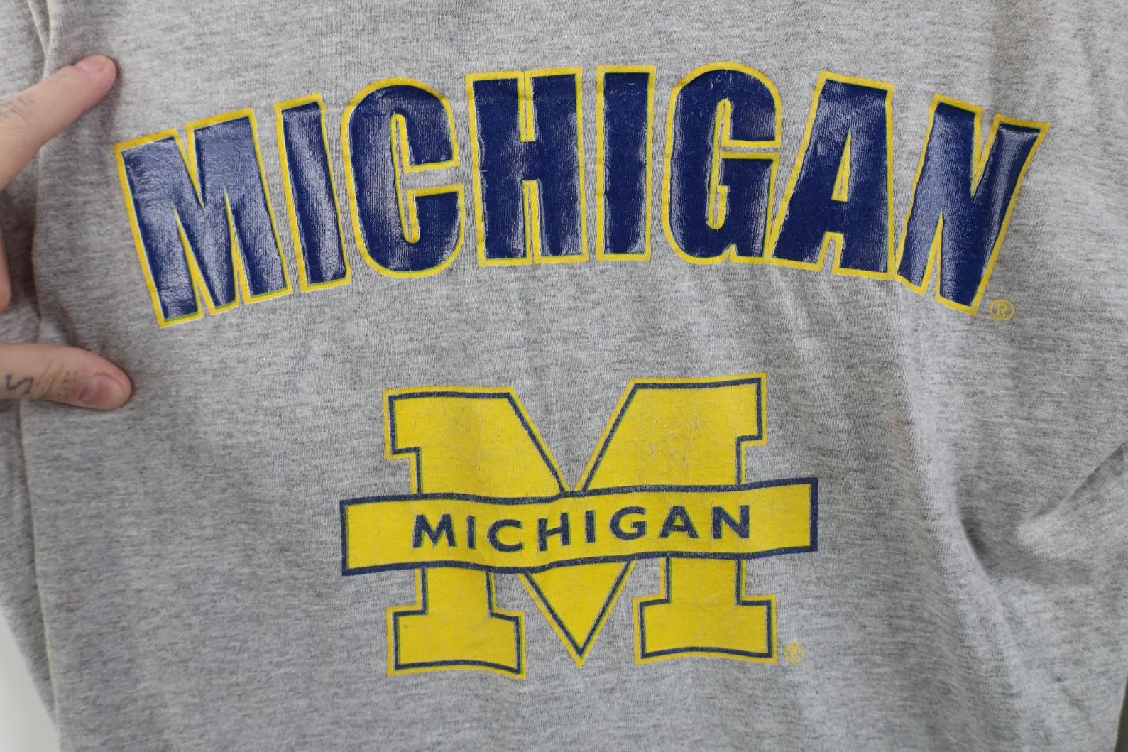 Vintage Vintage 90s University of Michigan Long Sleeve T-Shirt Size US S / EU 44-46 / 1 - 4 Thumbnail