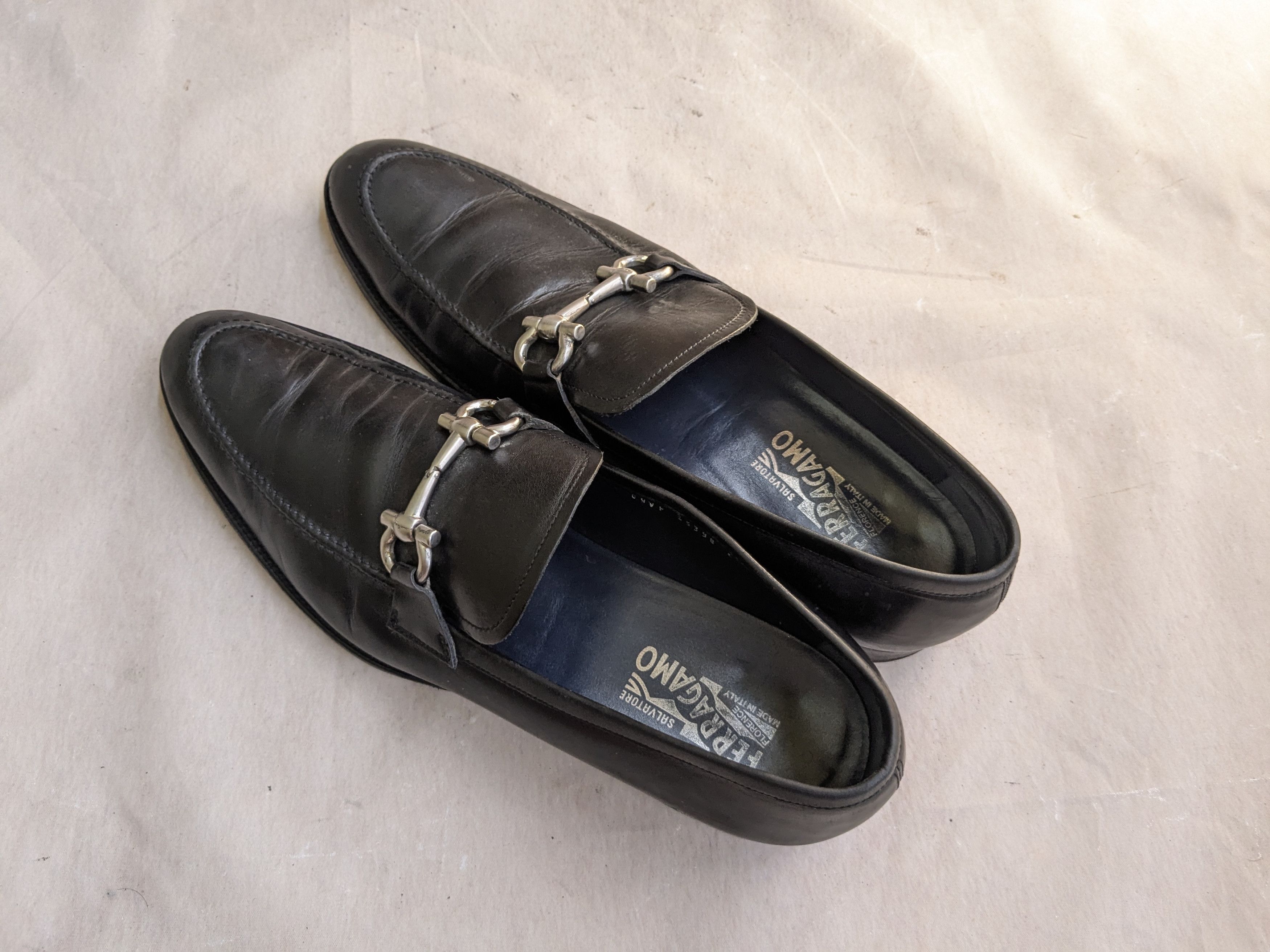 Salvatore Ferragamo × Vintage Salvatore Ferragamo Horsebit Loafers Black 14 D Snaffle Bit Size US 14 / EU 47 - 10 Thumbnail