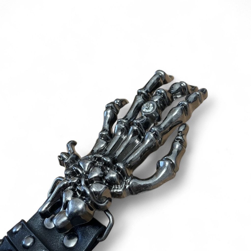 Japanese Brand Fashion Luxury Skeleton Hand Design Retro Belt Jeans Goth Size ONE SIZE - 2 Thumbnail