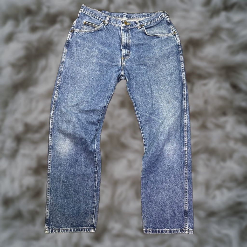 Wrangler VINTAGE Wrangler Jeans Men's Denim Straight Waist 34 Inseam 29 5-Pocket Utility Blue 90s Classic Relaxed Fit Size US 34 / EU 50 - 1 Thumbnail