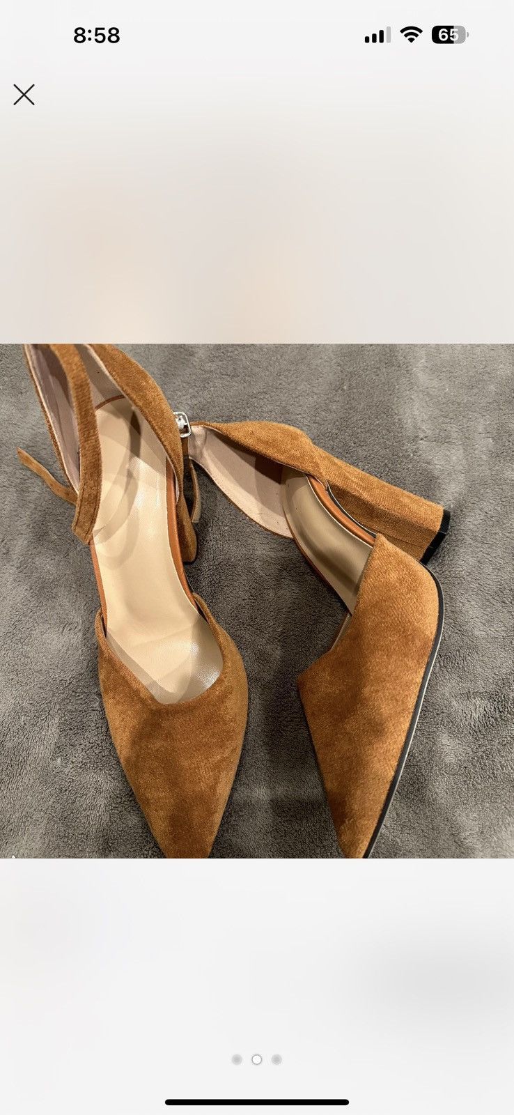 Other Womens brown leather heels Size US 7 / IT 37 - 2 Thumbnail