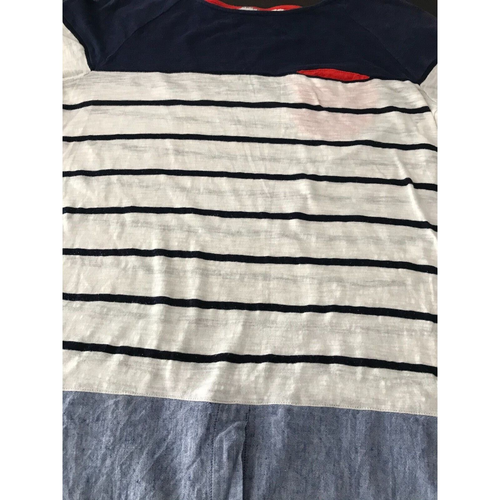 Anthropologie Anthropologie Postmark Women's Navy/White Striped Shirt Size M / US 6-8 / IT 42-44 - 10 Thumbnail