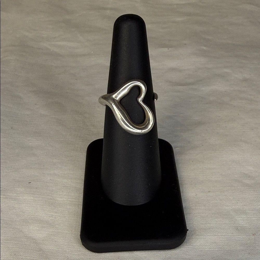 Tiffany & Co. Tiffany & Co. Elsa Peretti Open Heart Ring Sterling Silver Size ONE SIZE - 1 Thumbnail