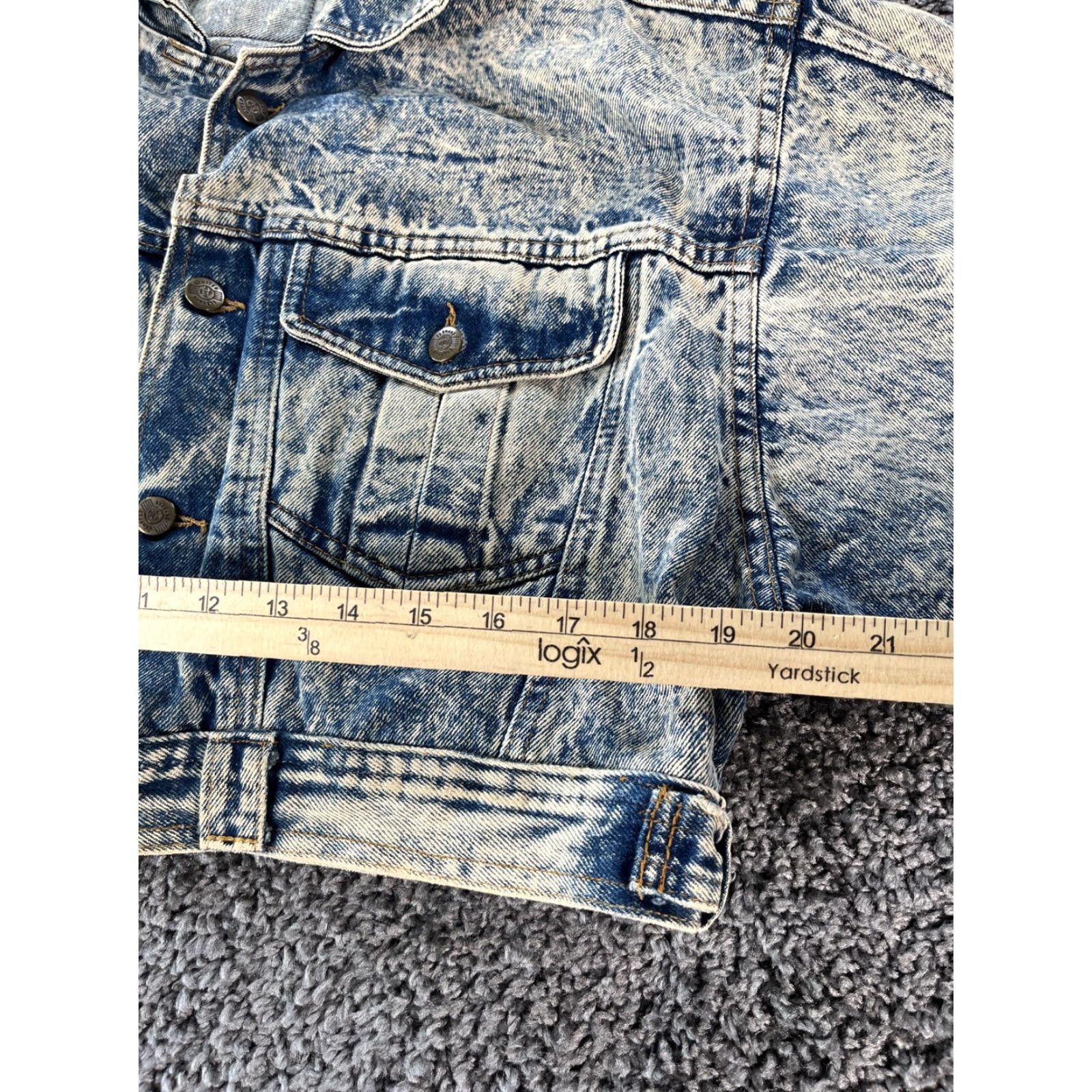 Express VINTAGE Express Denim Jacket Womens XL Acid Wash 90s Blue Denim 90s Womens XL Express Jacket Size XL / US 12-14 / IT 48-50 - 3 Thumbnail