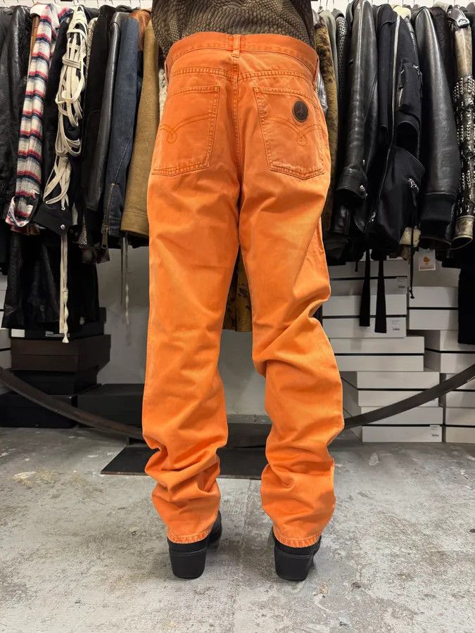 Designer × Moschino × Vintage 1990s Moschino Cozy Straight Orange Pants Size 27" / US 4 / IT 40 - 3 Thumbnail