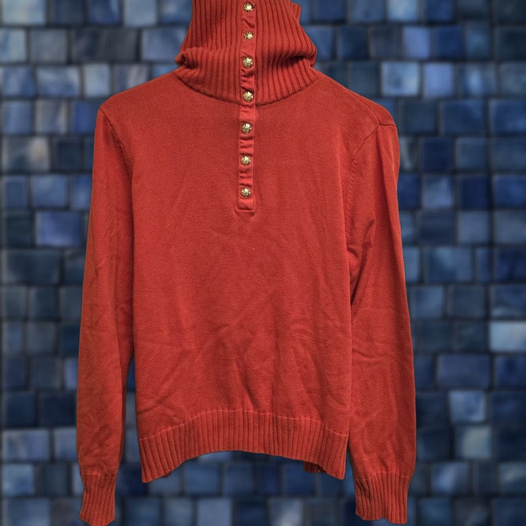Ralph Lauren Lauren Ralph Lauren Women’s XL Pima Cotton Cable Knit Turtleneck Sweater Jumper Size XL / US 12-14 / IT 48-50 - 1 Thumbnail