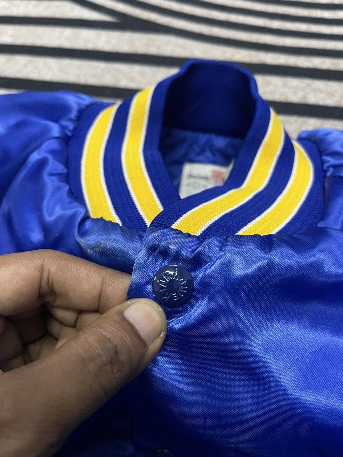 Vintage 80s UNION LOCAL UAW 148 AEROSPACE SATIN BOMBER JACKET XL Size US XL / EU 56 / 4 - 9 Thumbnail