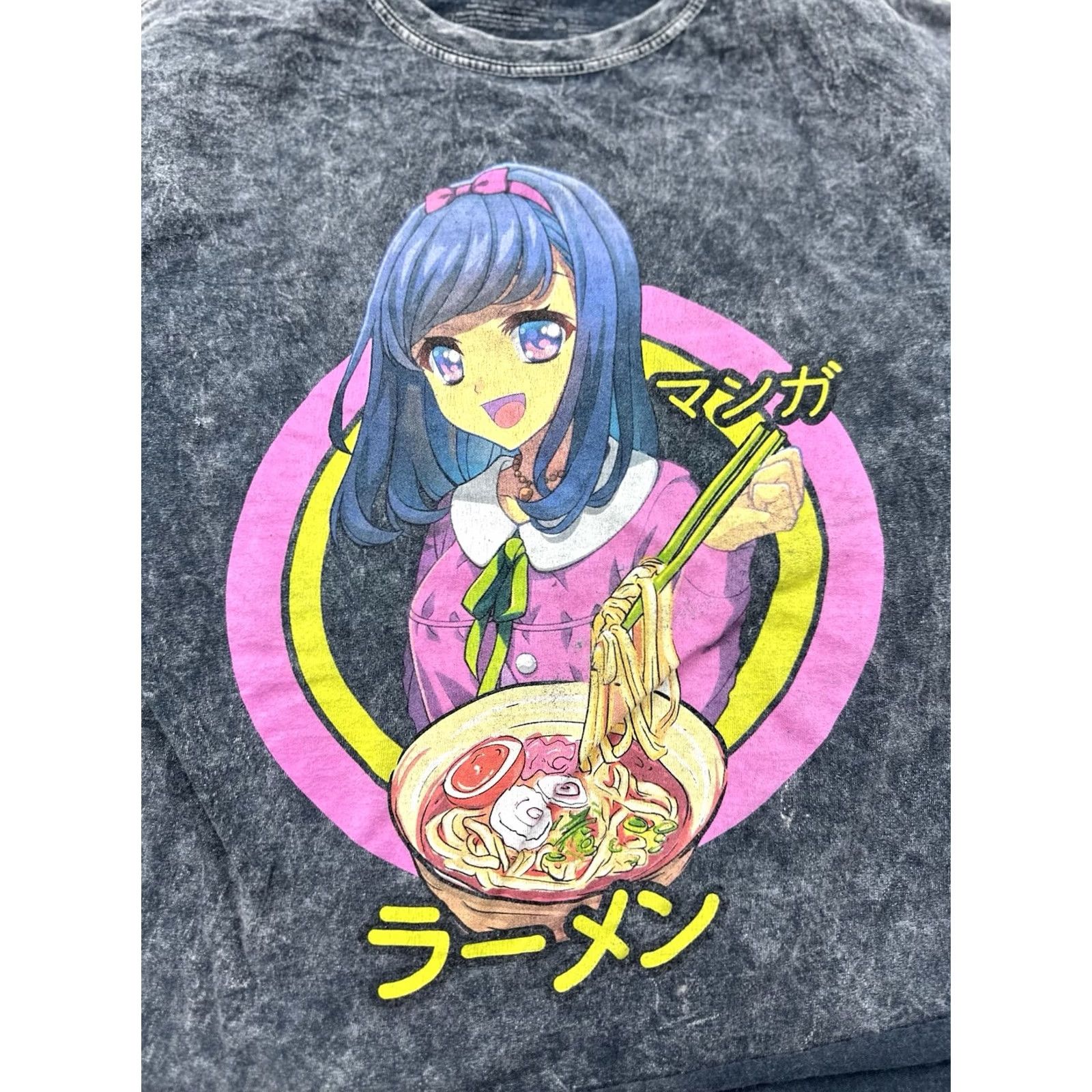 Vintage Fifth Sun Sailor Moon Anime Noodles Cropped T Shirt Women’s M Medium Grey Size M / US 6-8 / IT 42-44 - 2 Thumbnail