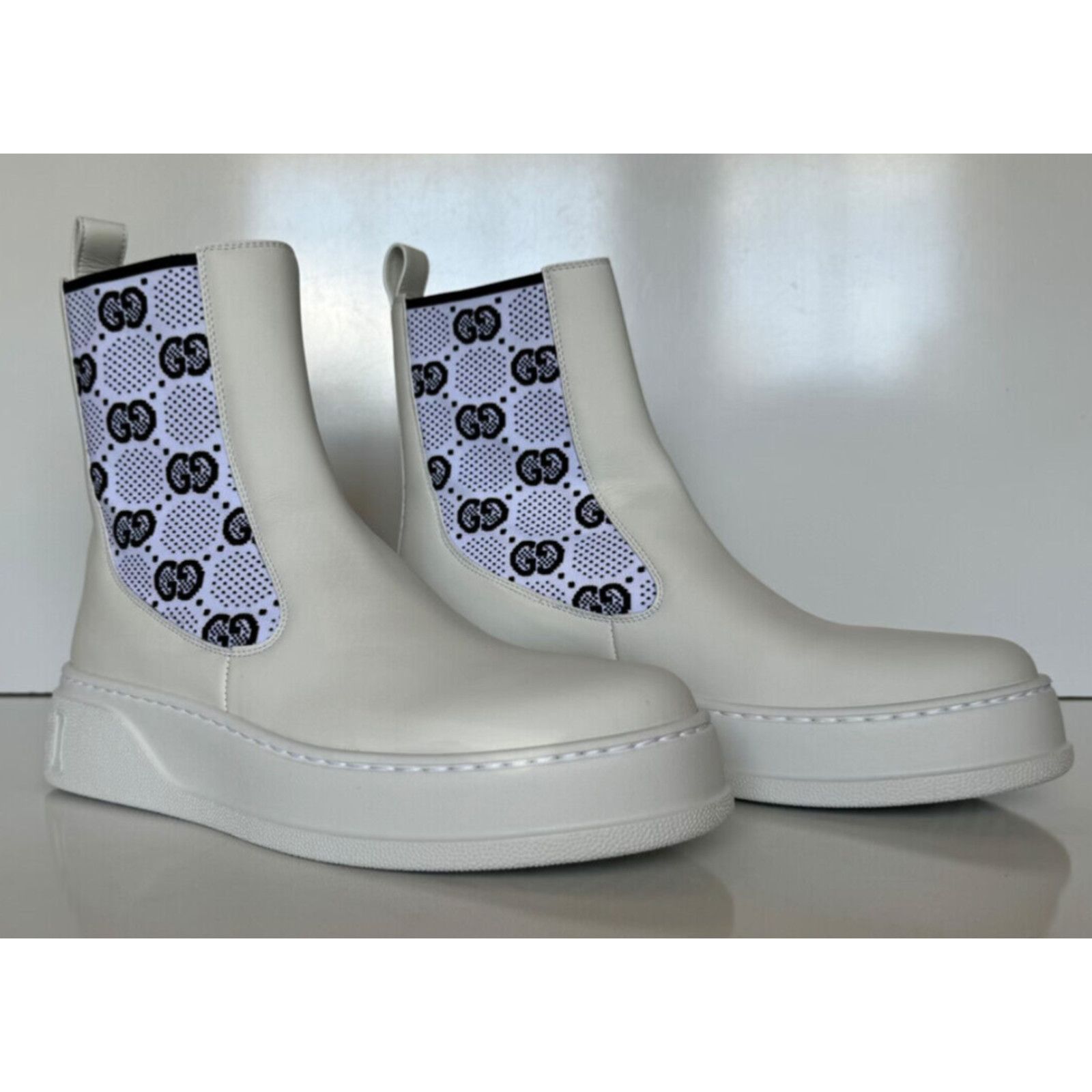 Gucci Gucci GG Dali Leather White Boots 9.5 US (39.5 Euro) 718718 Size US 9.5 / IT 39.5 - 2 Thumbnail