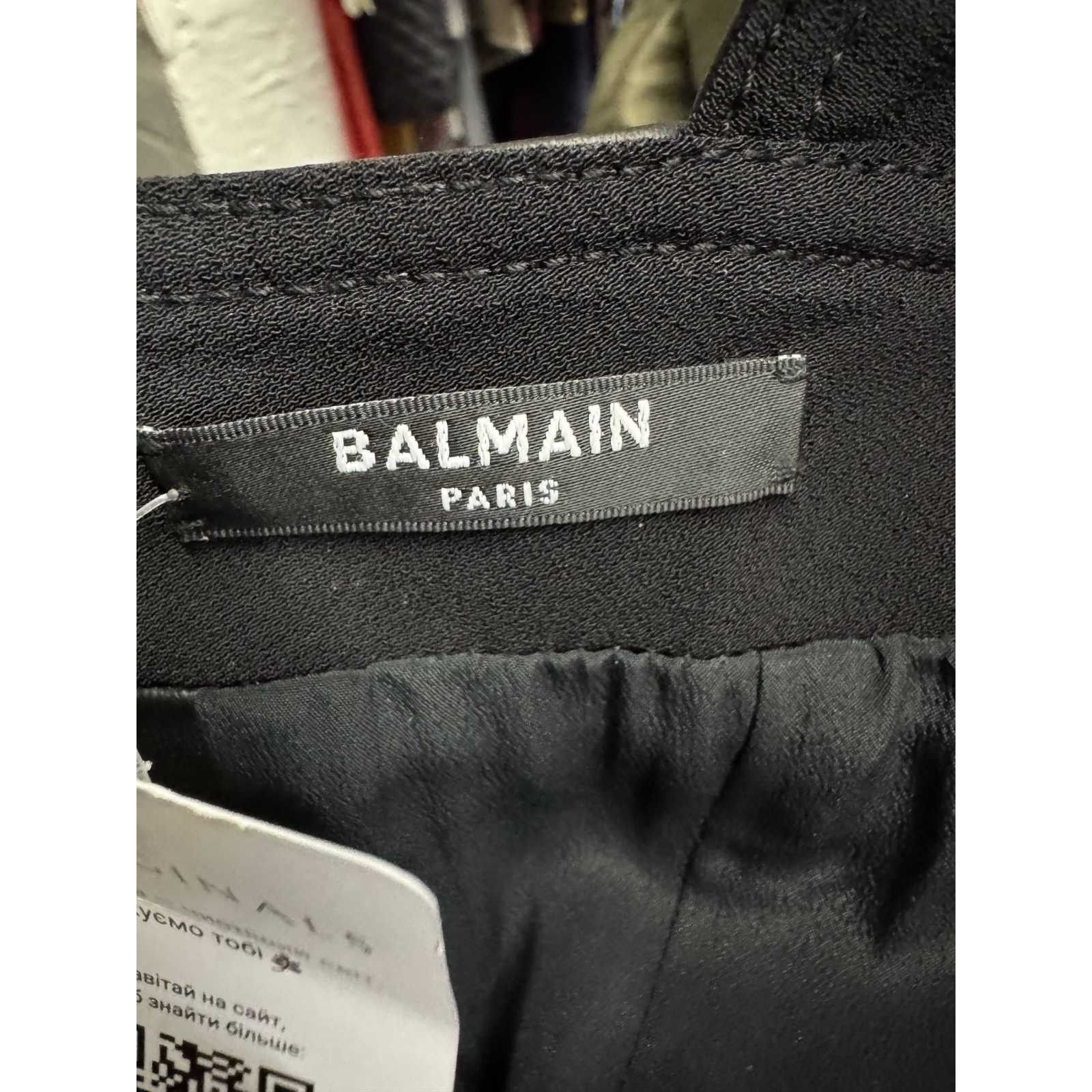Balmain Balmain Black Lambskin Leather Mini Dress Sz.34/ XS Size XS / US 0-2 / IT 36-38 - 5 Thumbnail