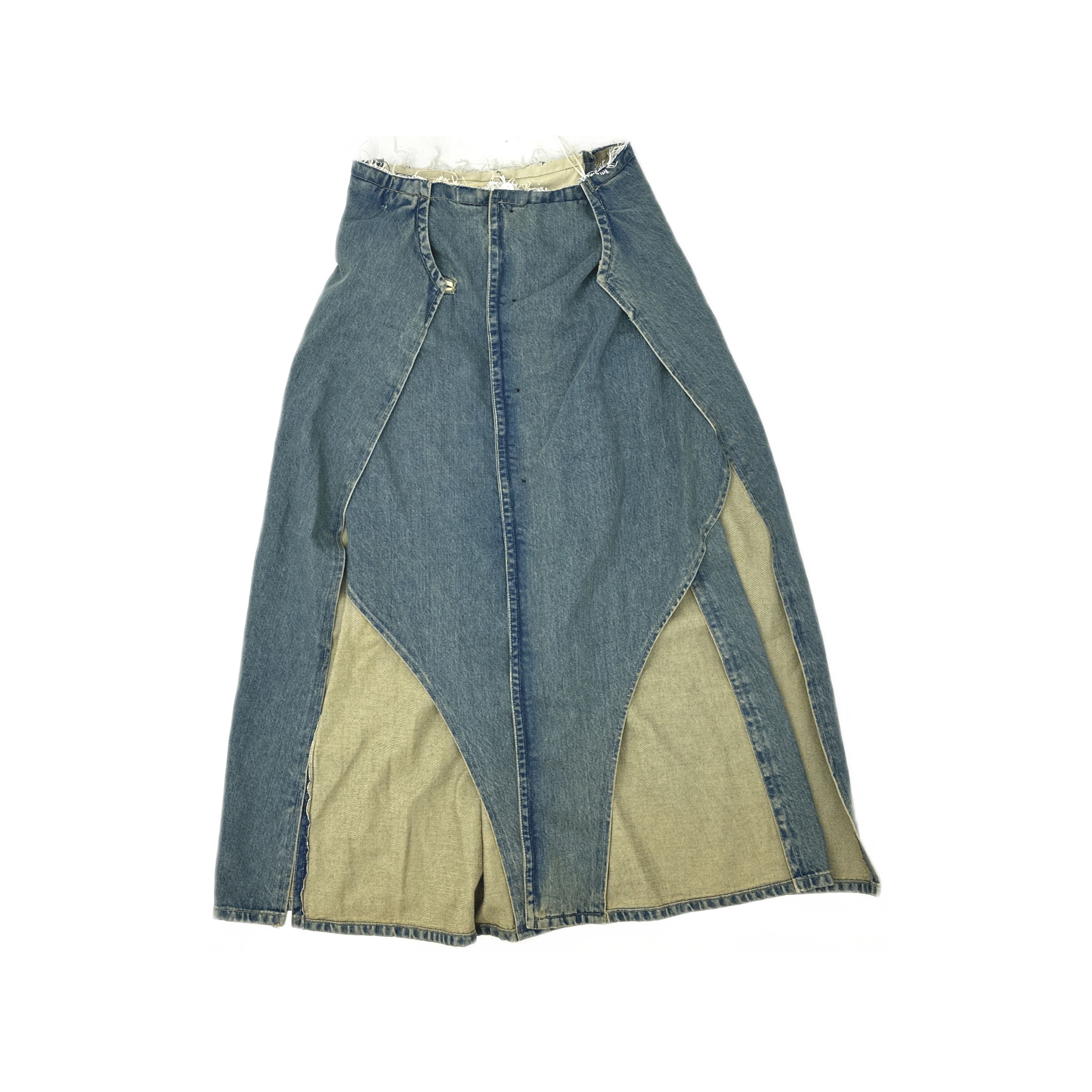 Maison Margiela Maison Margiela Distressed Denim Midi Skirt Size 36 Size 26" / US 2 / IT 38 - 1 Thumbnail