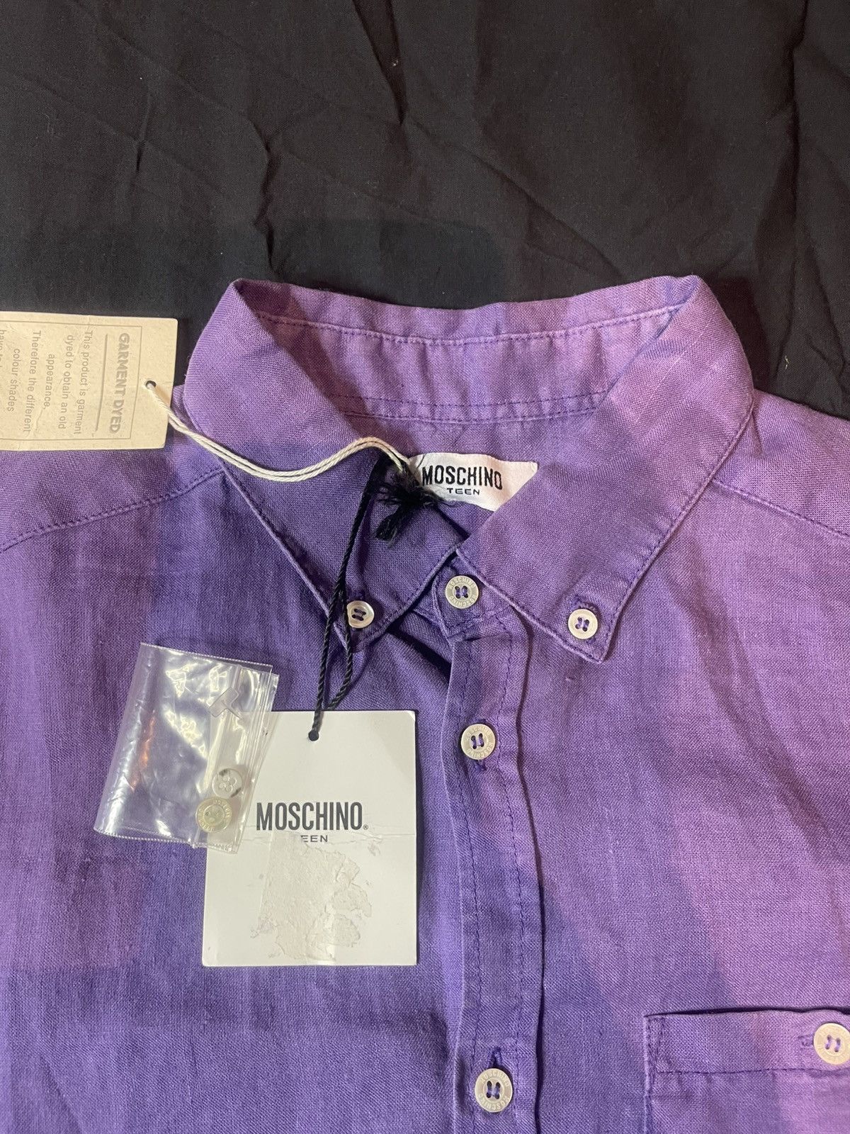 Moschino MOSCHINO TEEN PURPLE SHIRT PEACE MOSCHINO TEEN LOVE Size US XXS / EU 40 - 3 Thumbnail