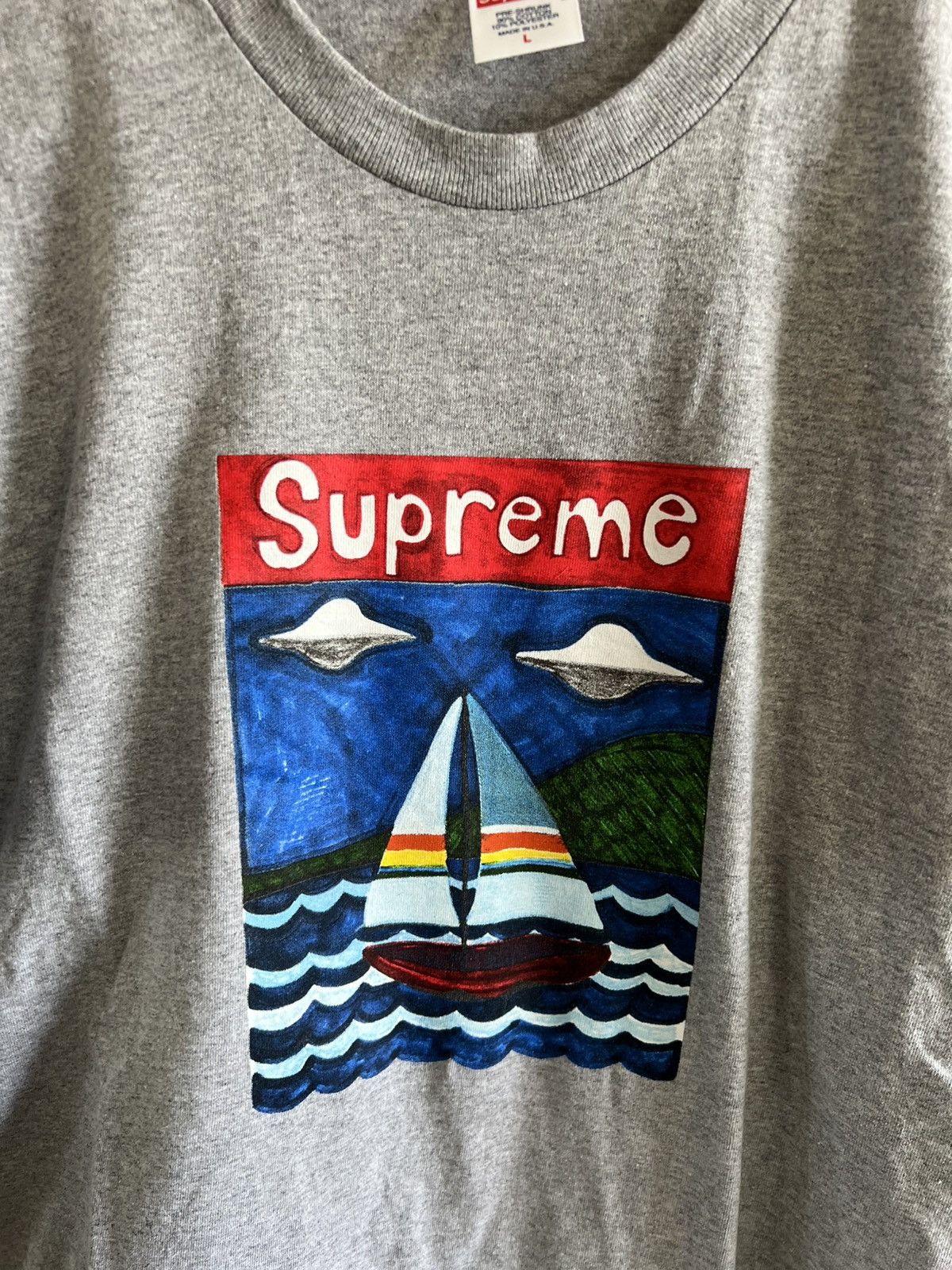 Supreme Supreme Sailboat Painting T shirt Size US L / EU 52-54 / 3 - 3 Thumbnail