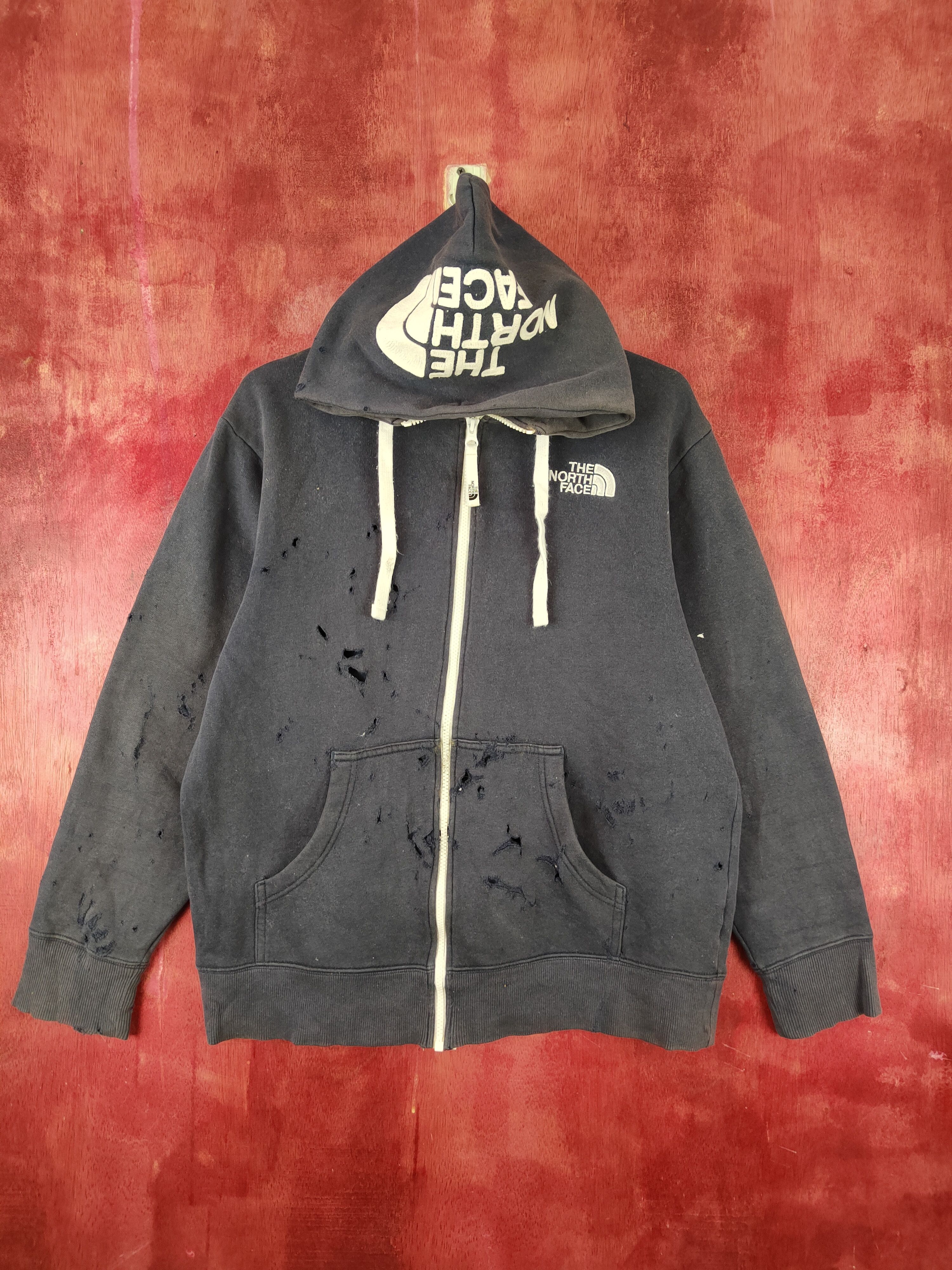 The North Face The North Face ripped distressed Faded Hoodie #S2129DL Size US M / EU 48-50 / 2 - 1 Thumbnail