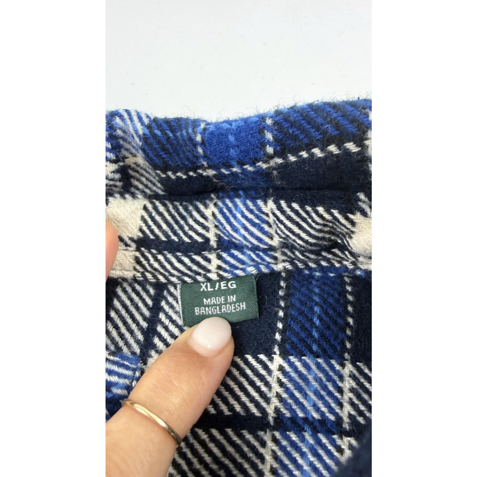 Orvis VINTAGE Orvis Flannel Shirt Jacket Mens XL Blue Plaid Lined Hand Pockets Button Front Size US XL / EU 56 / 4 - 6 Thumbnail