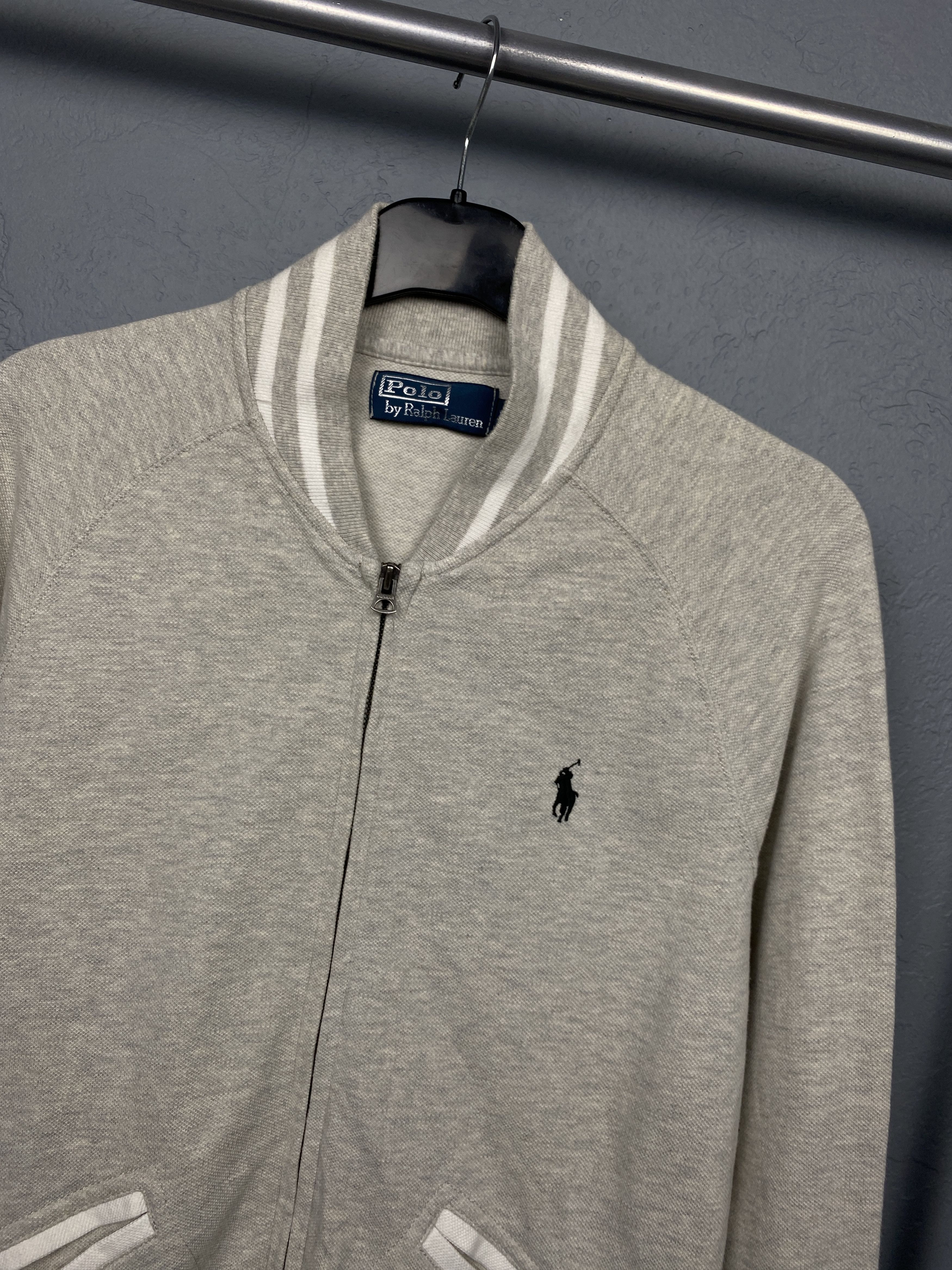 Polo Ralph Lauren × Ralph Lauren × Vintage Polo Ralph Lauren Vintage Cotton Bomber Jacket Zip Hoodie Size US M / EU 48-50 / 2 - 2 Thumbnail