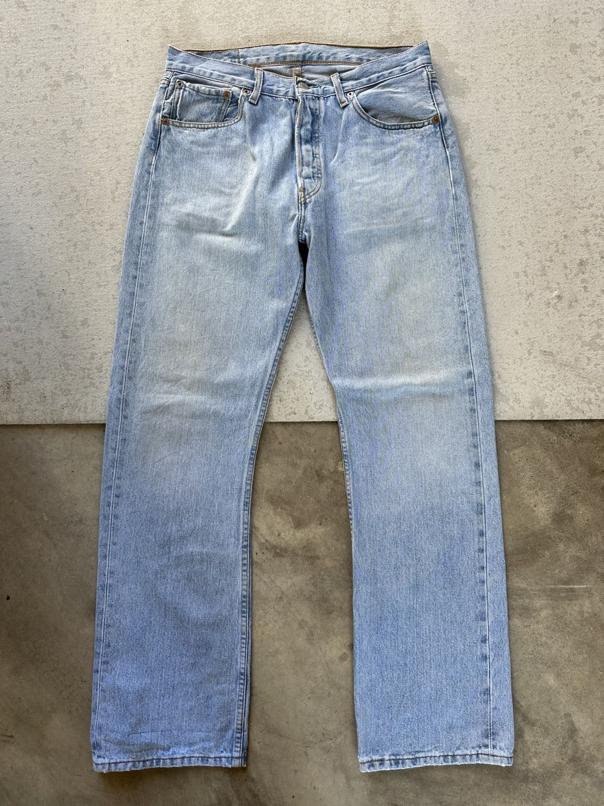 Levi's Vintage Clothing W32 L31 🔥🔥 Vintage Y2K LEVI’S 501 Blue Washed Denim Pants Size US 32 / EU 48 - 1 Thumbnail