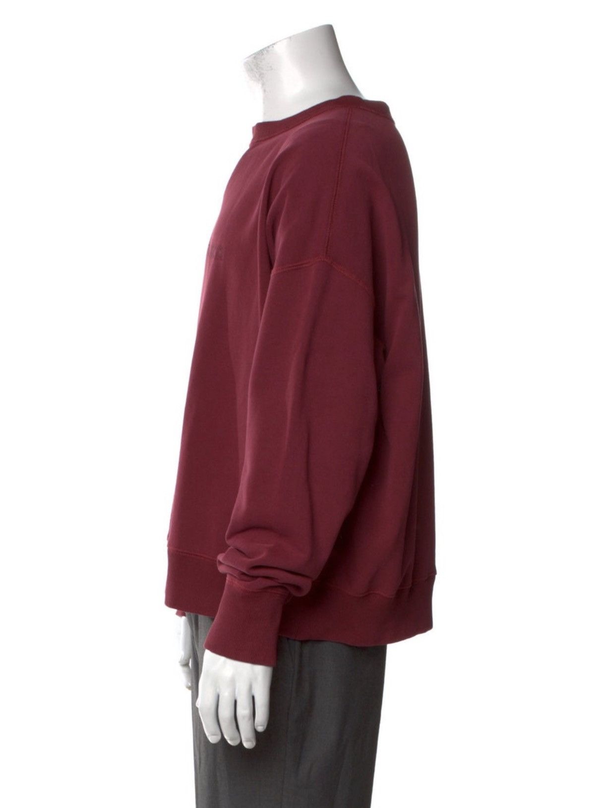 Maison Margiela $1100 Maison Margiela Burgundy Embroidered Crewneck Size US XL / EU 56 / 4 - 3 Thumbnail