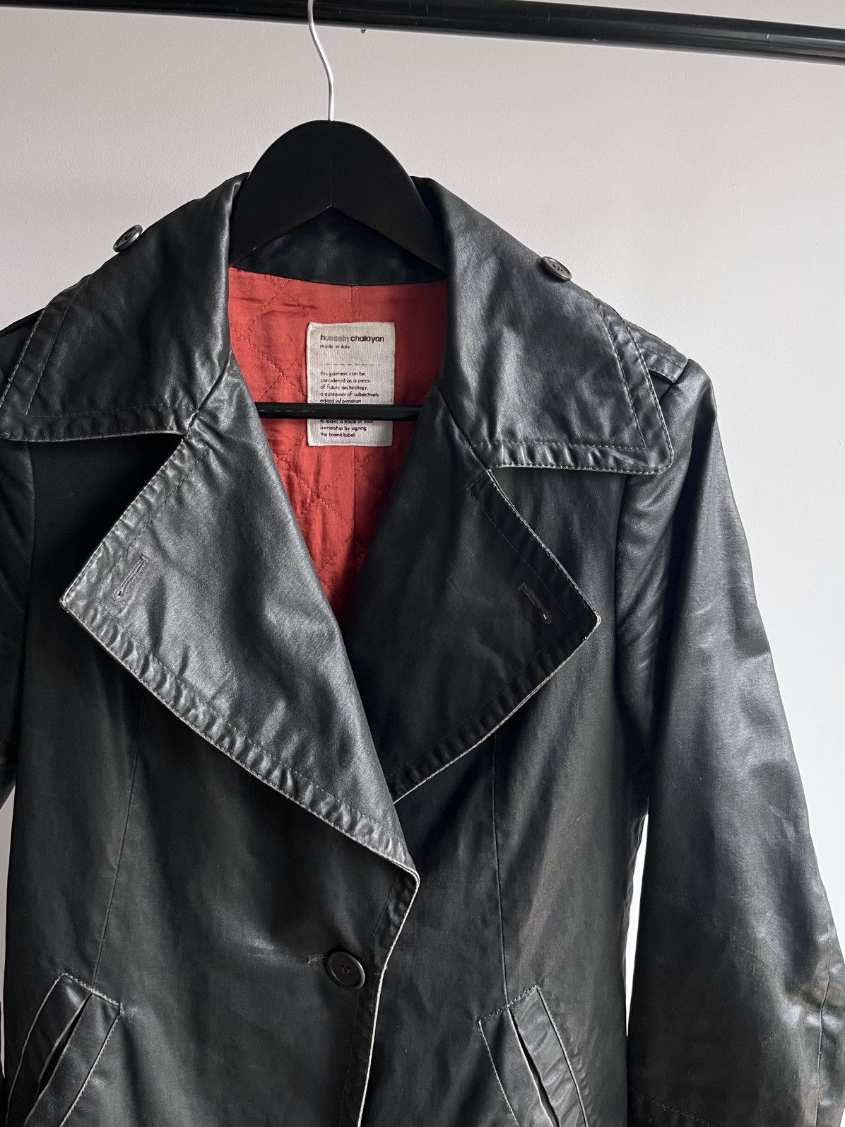 Hussein Chalayan Archive rare Hussein Chalayan early 00s waxed canvas coat: Size US XS / EU 42 / 0 - 3 Thumbnail