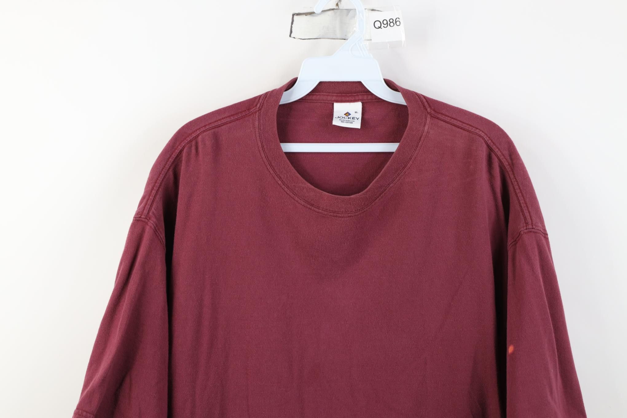 Vintage Vintage 90s Streetwear Cotton Short Sleeve T-Shirt Burgundy Size US XL / EU 56 / 4 - 2 Thumbnail