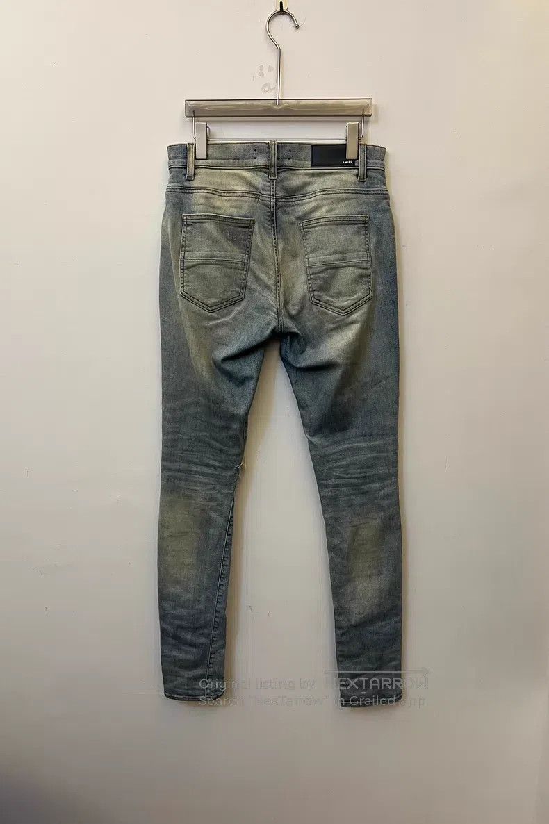 Amiri Amiri Distressed knife-cut cashew flower denim pants Size US 32 / EU 48 - 3 Thumbnail