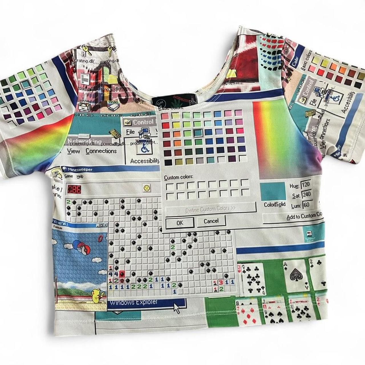 Other O-MIGHTY • ULTRA RARE WINDOWS 95 PHOTO PRINT CROP TOP XS S Size S / US 4 / IT 40 - 2 Thumbnail