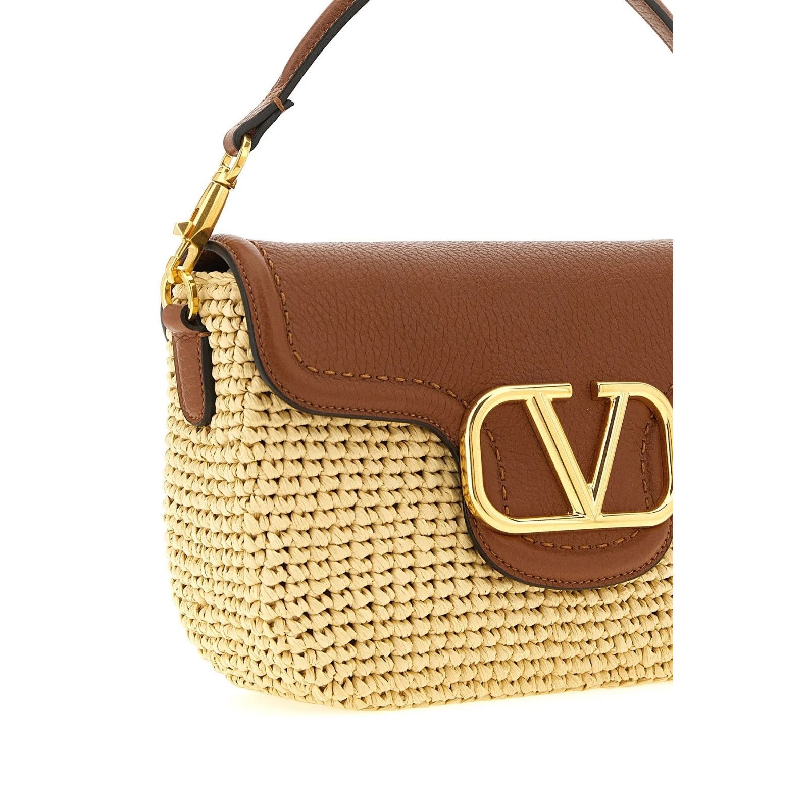 Valentino VALENTINO GARAVANI Alltime Brown Woven Raffia Shoulder Bag N Size ONE SIZE - 3 Thumbnail