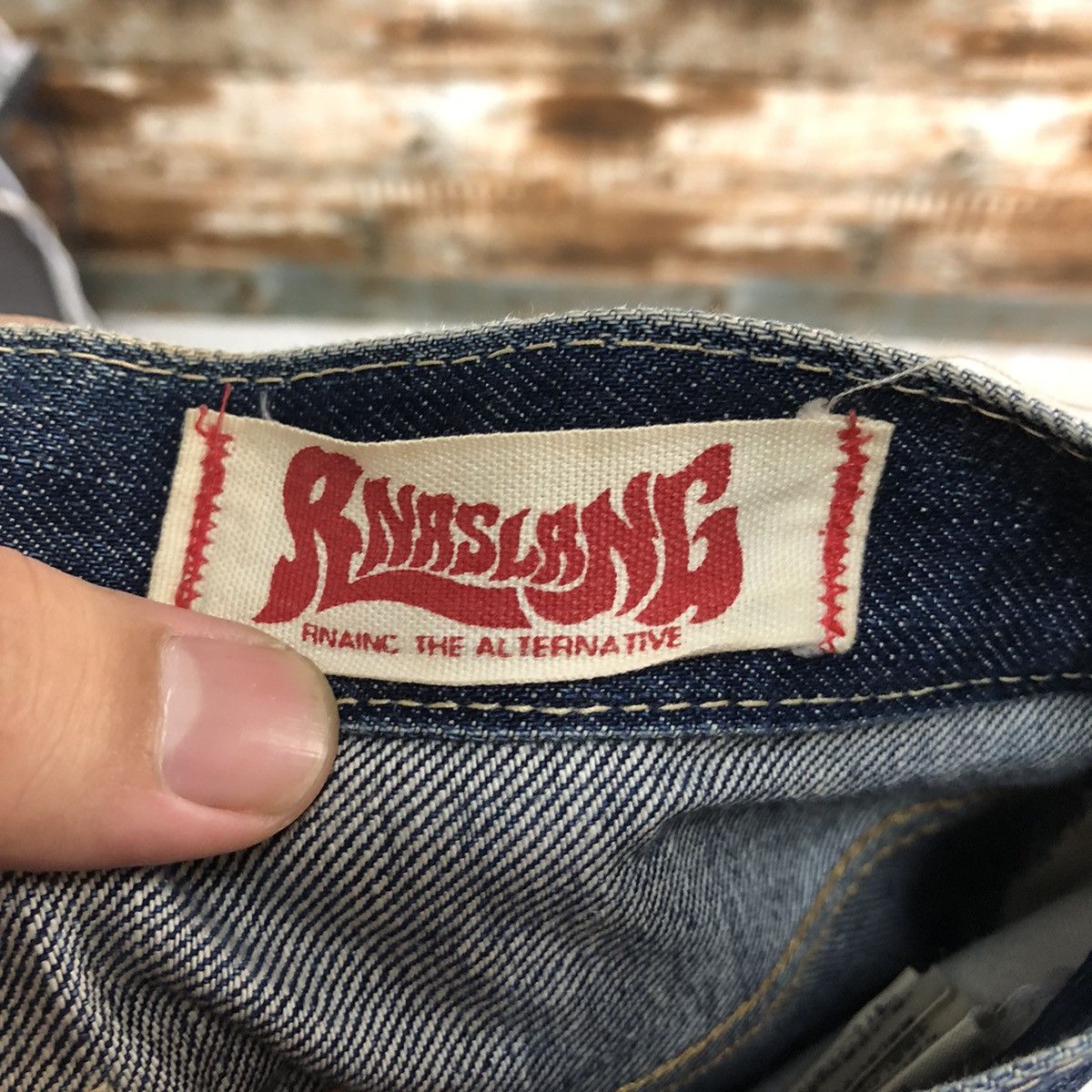 Japanese Brand D RNASlang Japan Distressed ripped buckle back Denim #A2154 Size US 30 / EU 46 - 24 Thumbnail