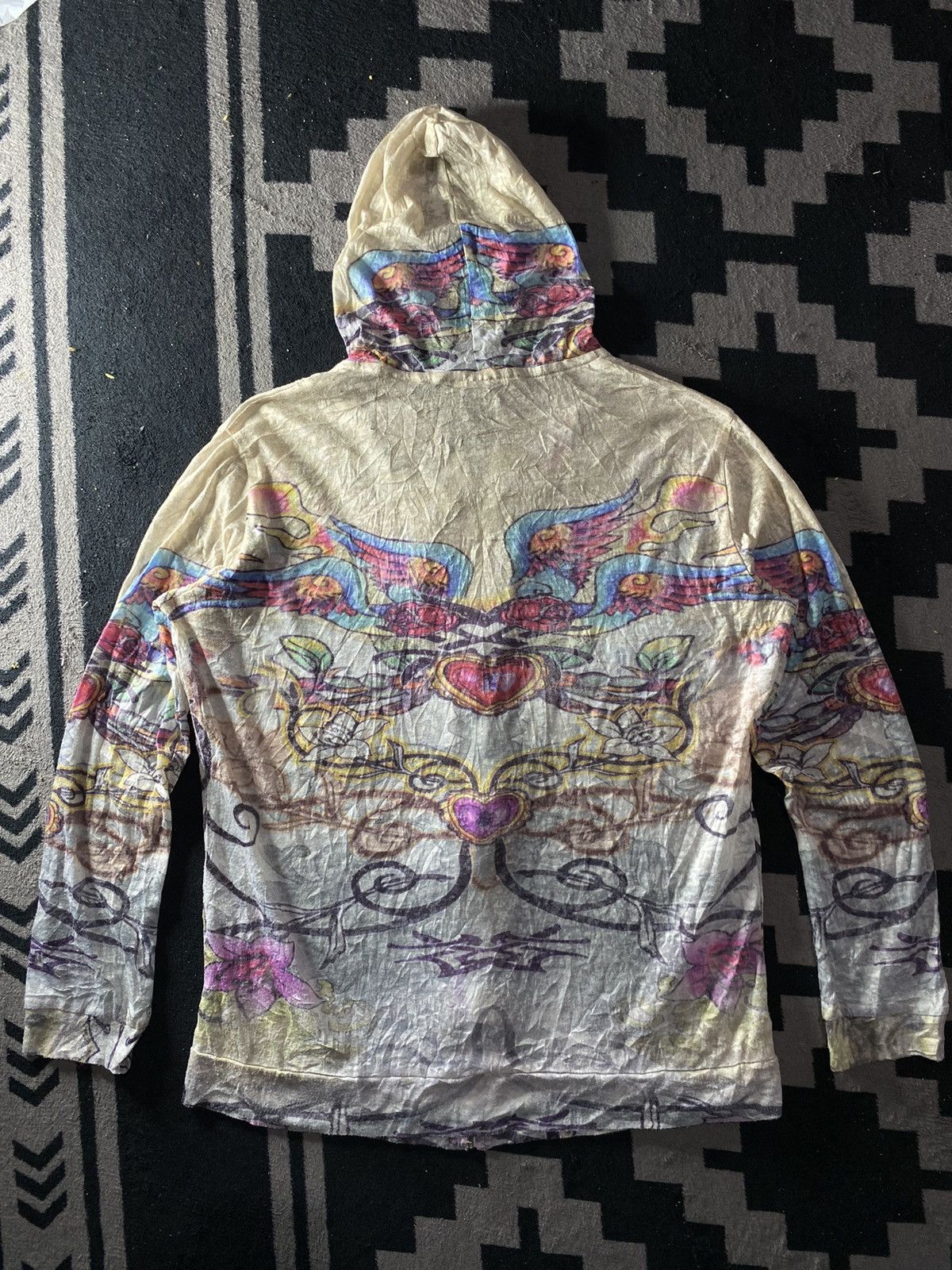 Hysteric Glamour × Japanese Brand Envy blue tattoo system mesh hoodie y2k style Size US M / EU 48-50 / 2 - 3 Thumbnail