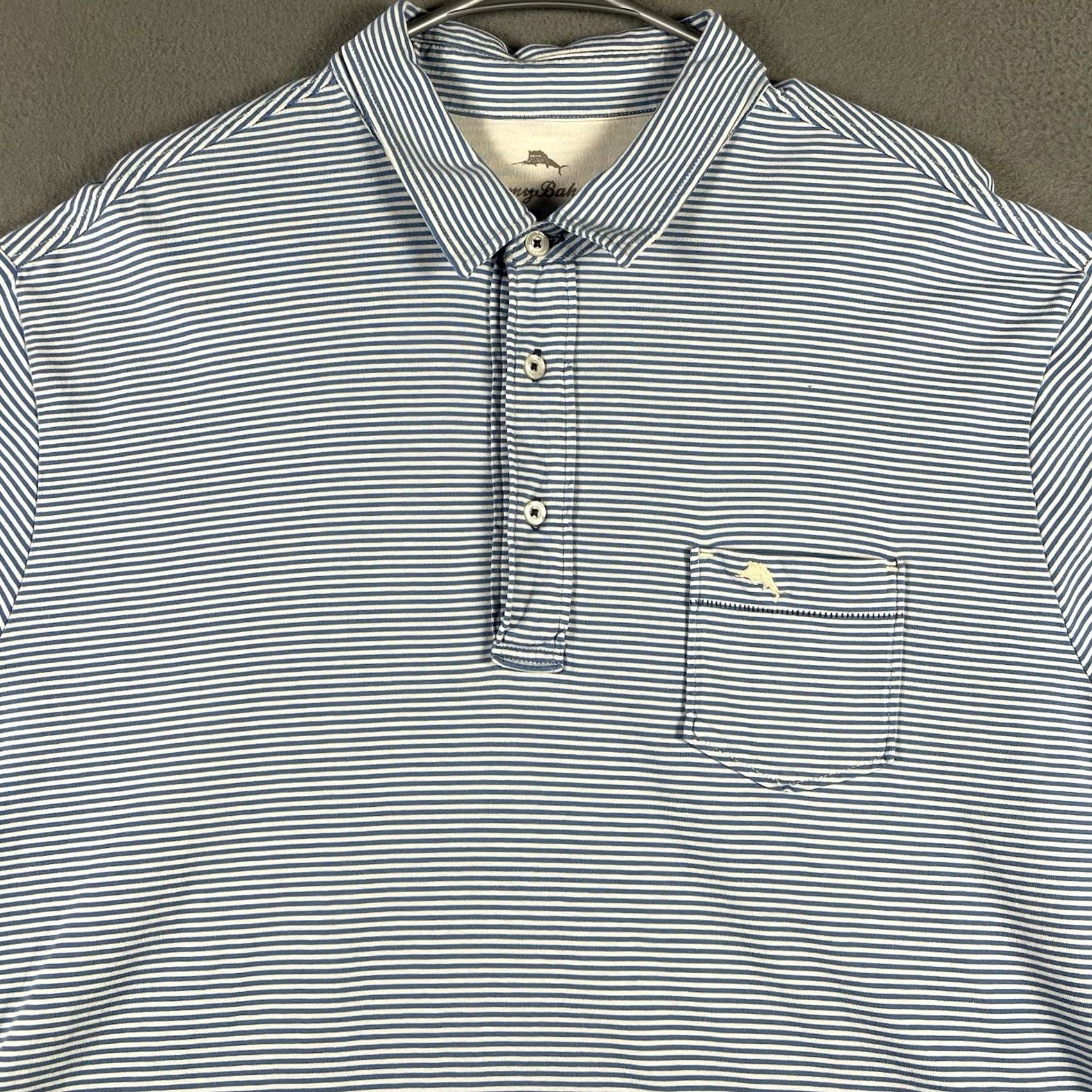 Tommy Bahama Tommy Bahama Relax Polo Shirt XL Short Sleeve Multicolor Striped Beach Preppy Mens Polo Shirt Size US XL / EU 56 / 4 - 2 Thumbnail