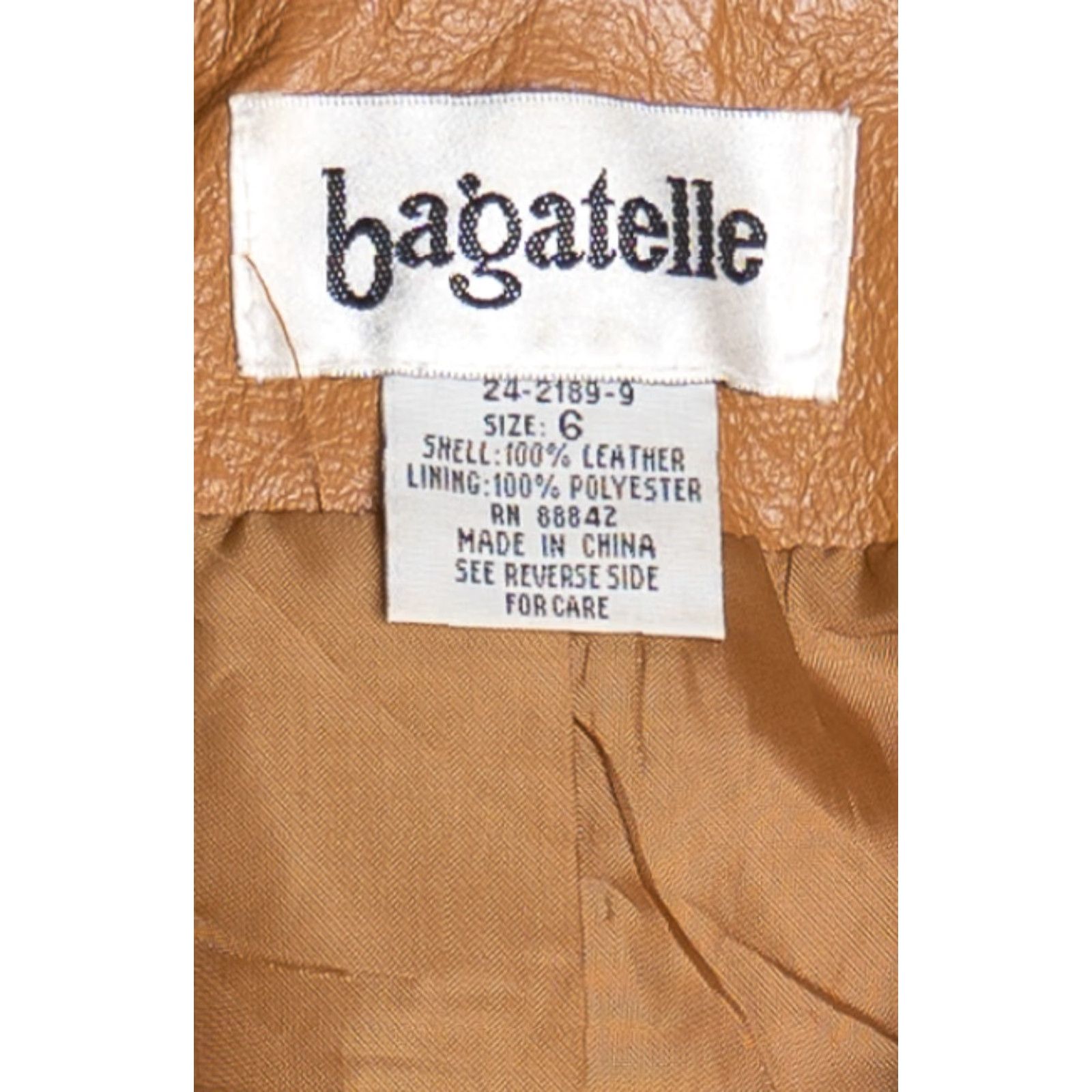 Vintage VINTAGE Bagatelle Leather Blazer Jacket Large Brown Leather Blazer Womens Mens 1990s Size 42R - 4 Thumbnail