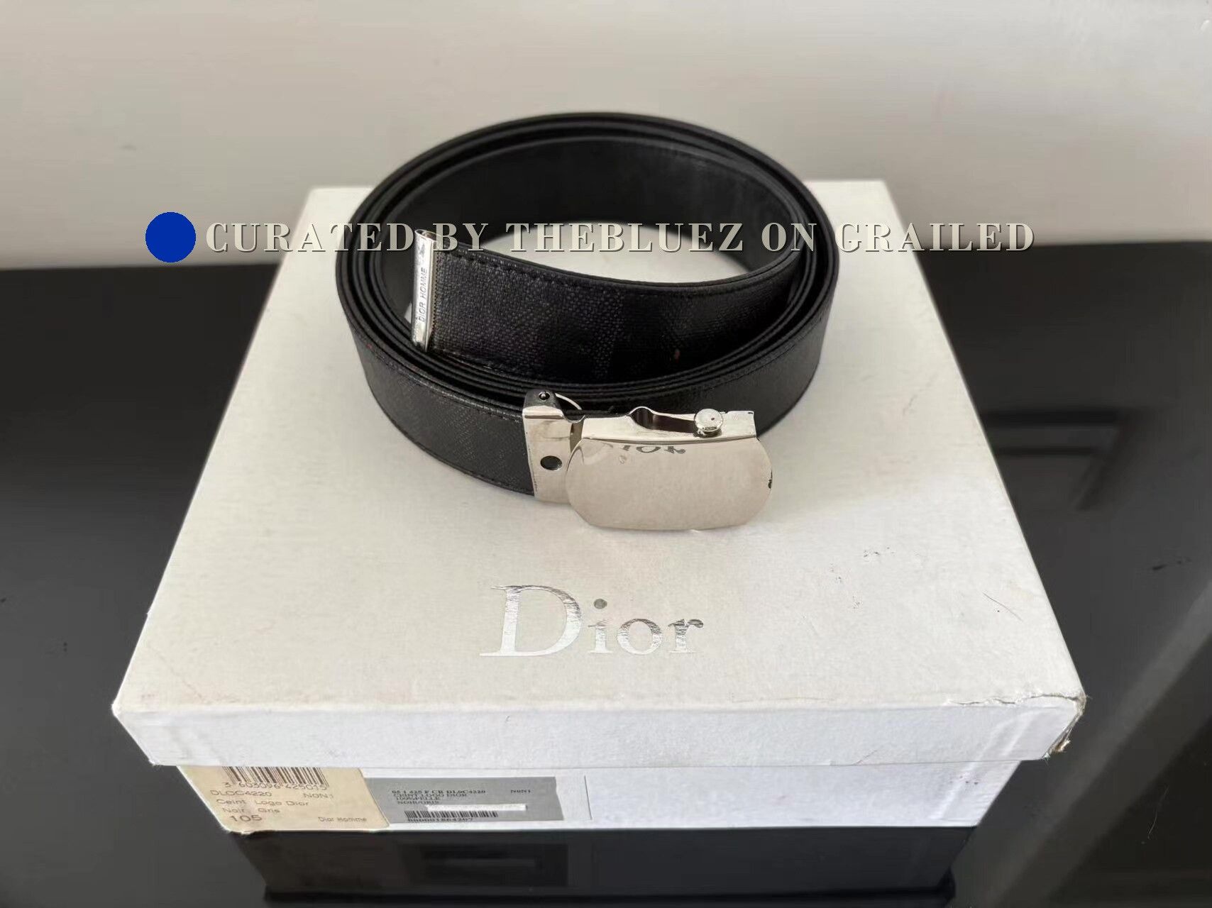 Dior dior homme ss04 strip studded belt size 90 | Grailed