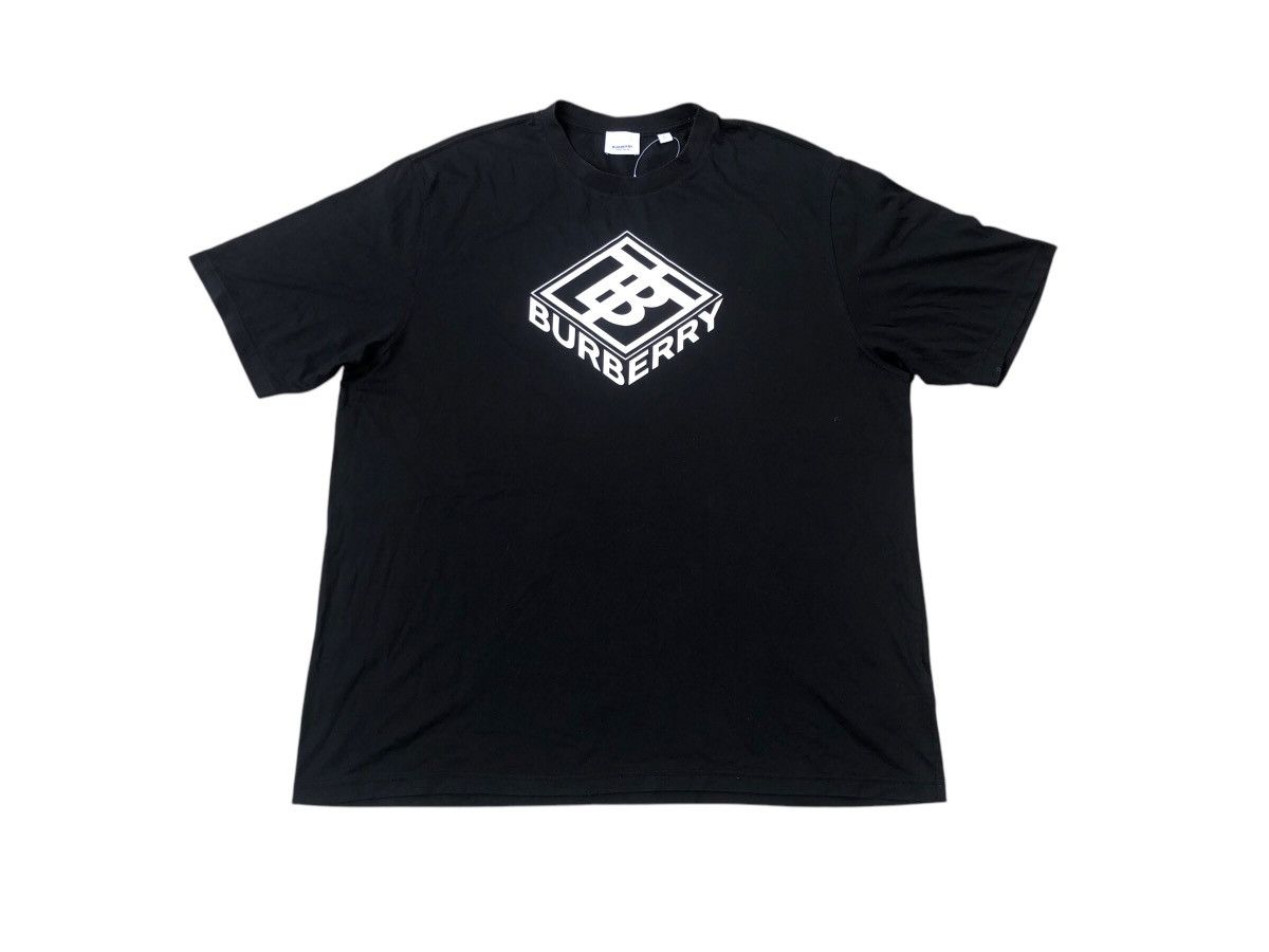 Burberry 💯Authentic BURBERRY TB Big Logo Black Oversized T-Shirt Size US XL / EU 56 / 4 - 1 Thumbnail
