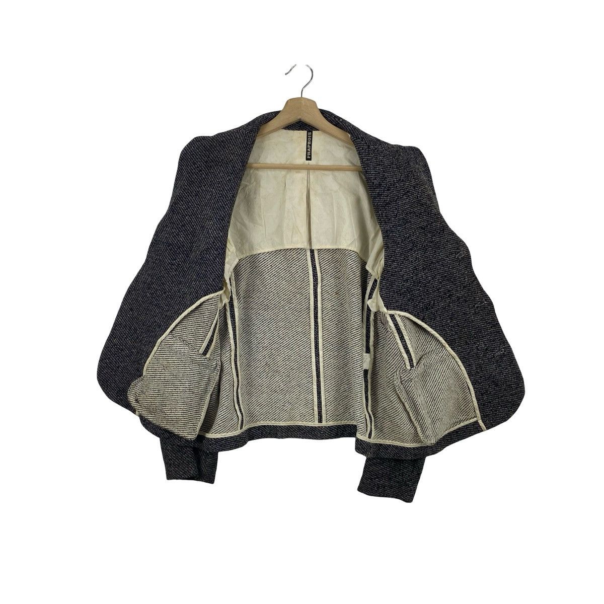 Vintage Vintage FRAPBOIS Tweed Blazer Jacket Japanese Designer Size M / US 6-8 / IT 42-44 - 7 Thumbnail