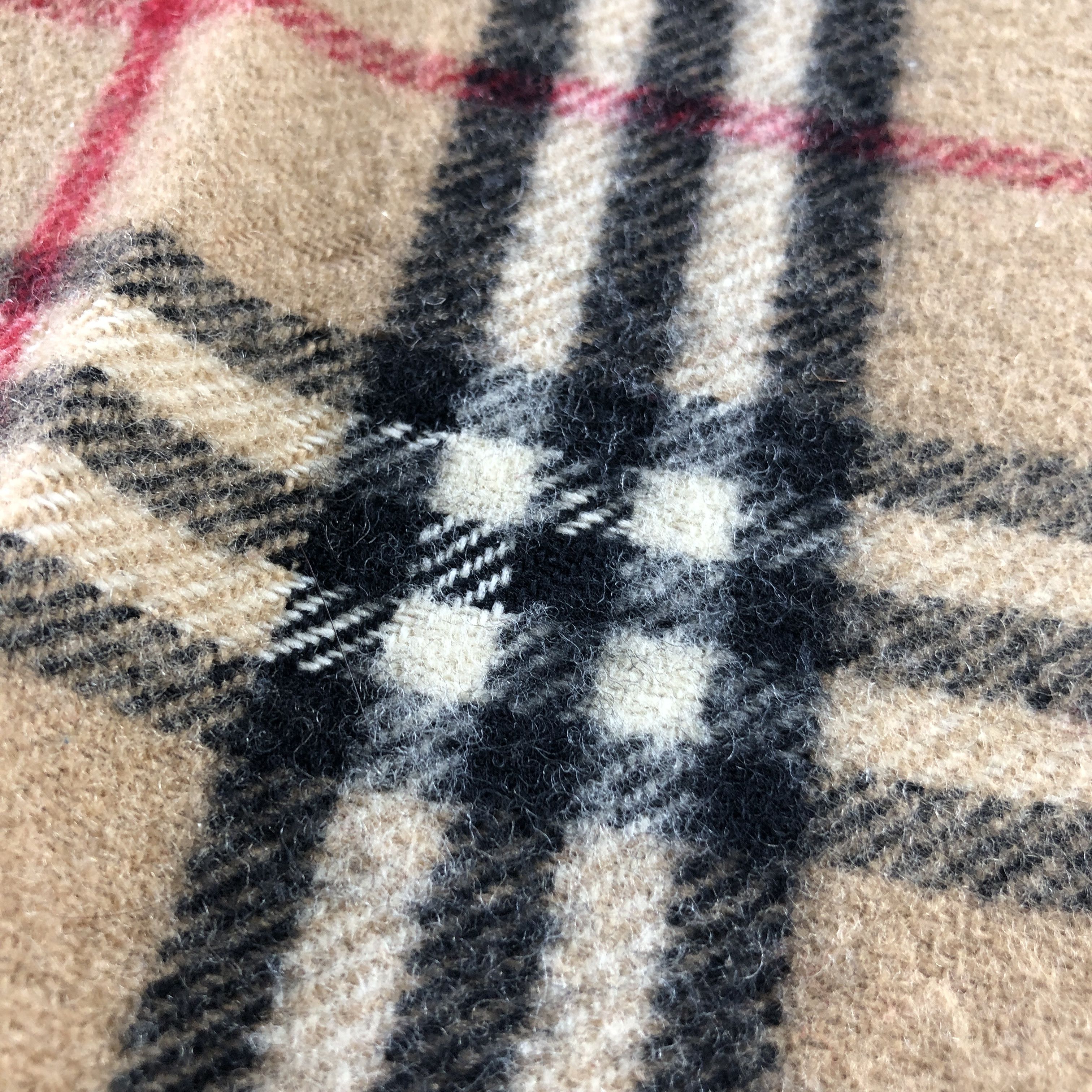 Burberry Burberry Tan Nova Check Wool Scarf Muffler V2869 Size ONE SIZE - 9 Thumbnail