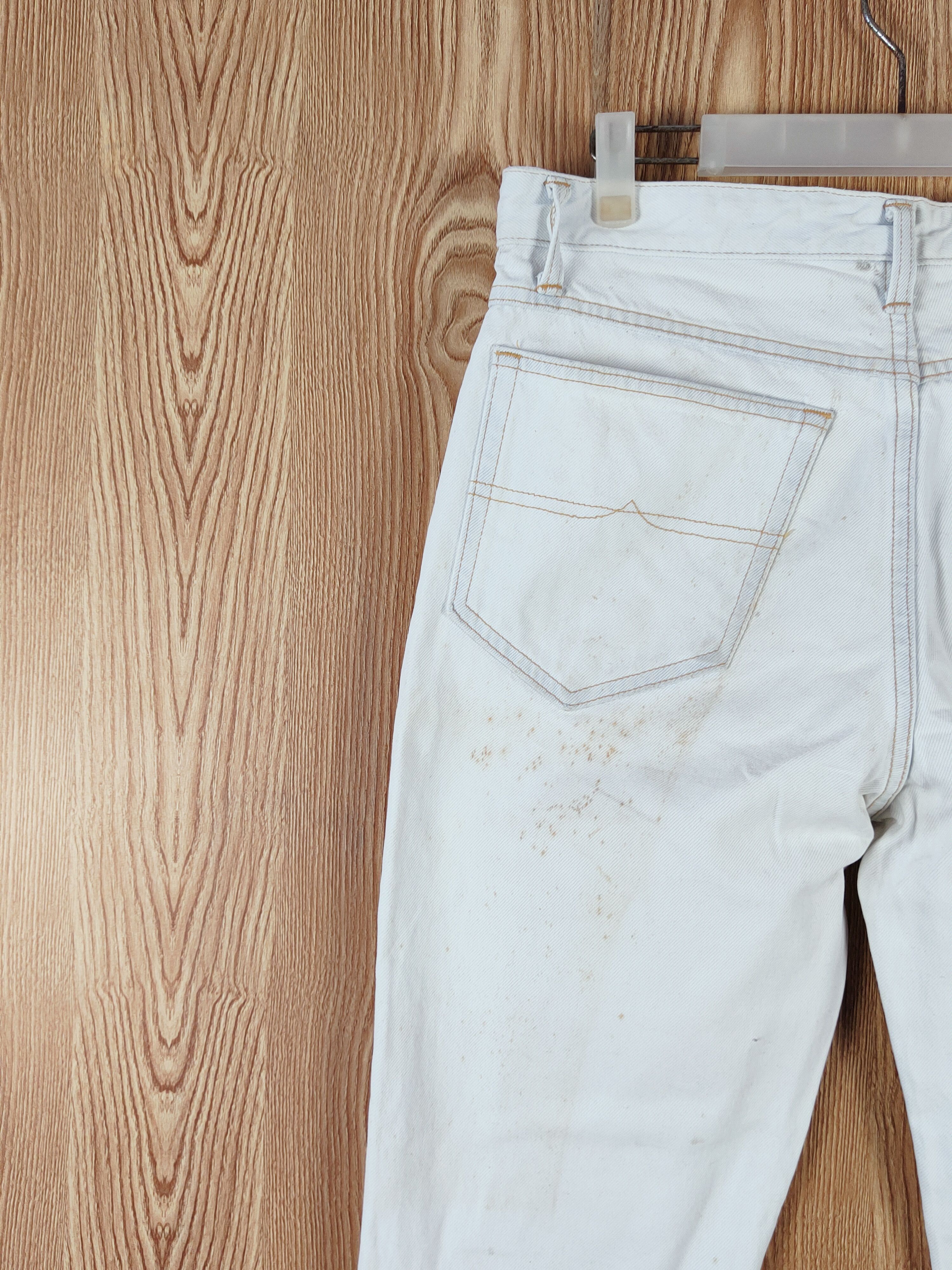 Japanese Brand Bobson Pro White vintage Distressed Ripped Jeans #W543 Size US 33 - 8 Thumbnail