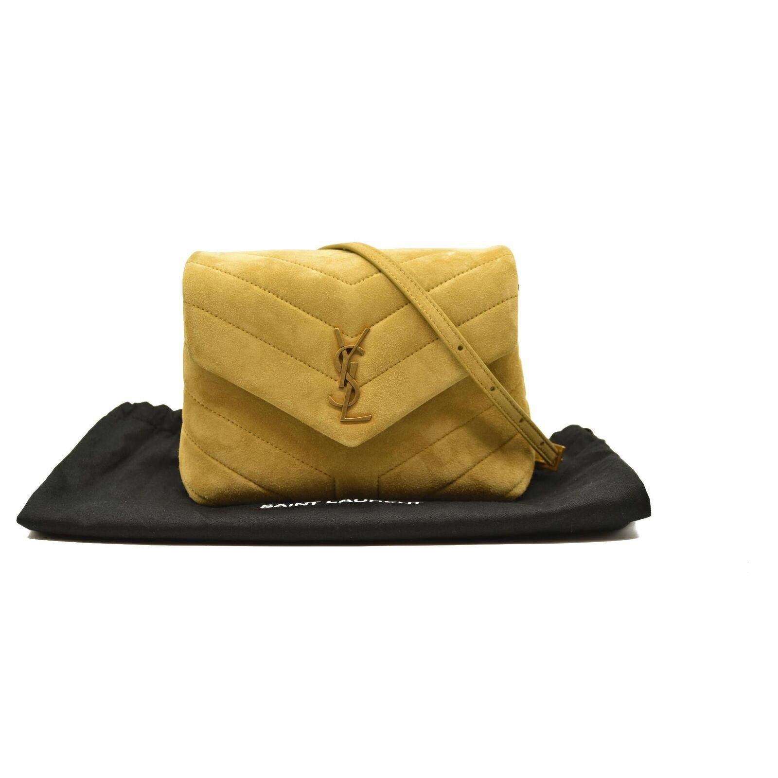 Designer Saint Laurent Suede Toy Loulou Shoulder Bag Chartreuse NEW Size ONE SIZE - 2 Thumbnail