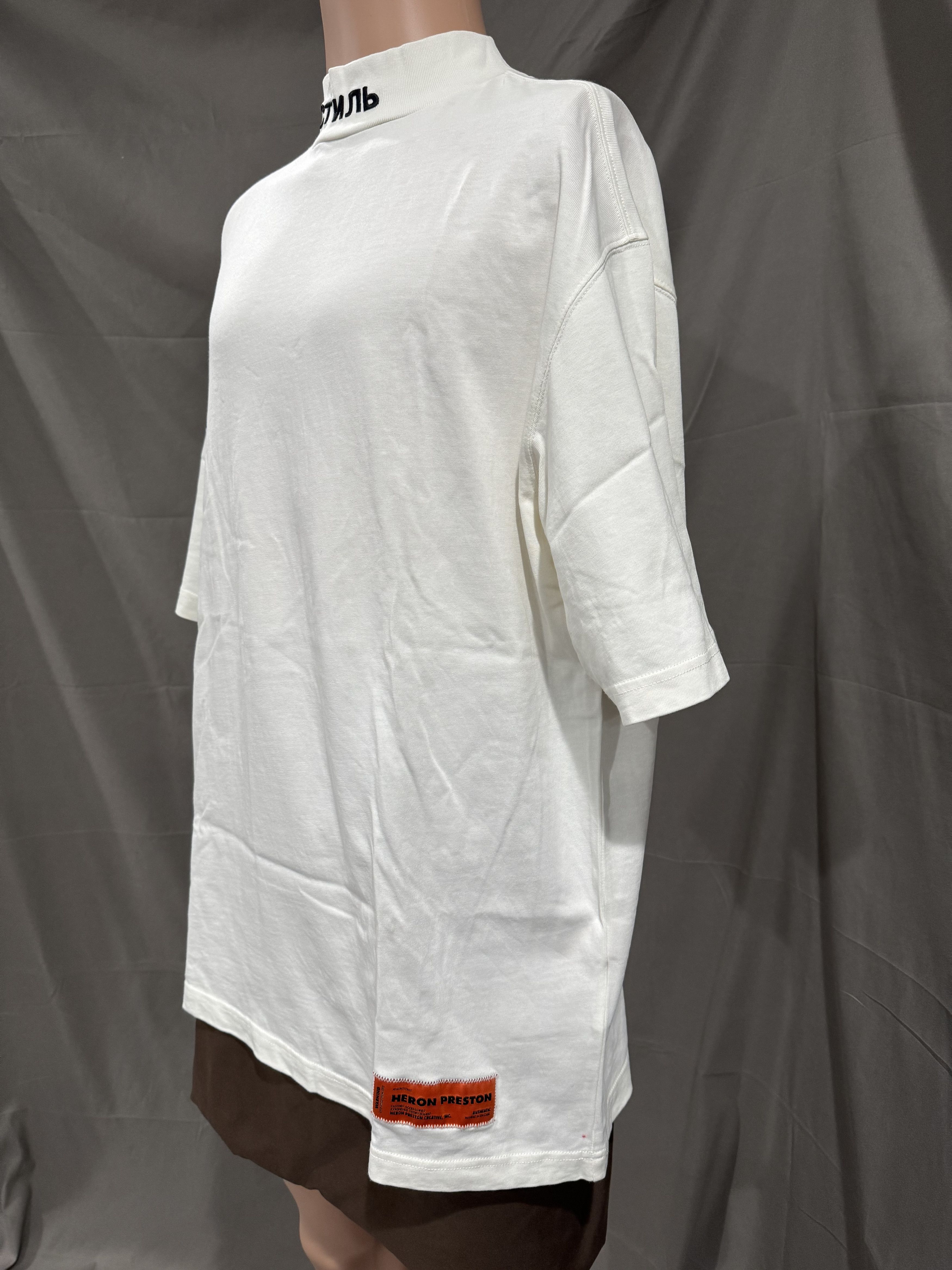 Heron Preston Heron Preston CTNMB Short-Sleeve Turtleneck White/Black Size US M / EU 48-50 / 2 - 4 Thumbnail