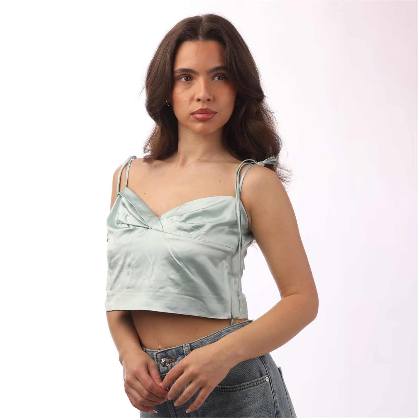Off-White o1y1225 Crop Top in Sky Blue Size XS / US 0-2 / IT 36-38 - 2 Thumbnail